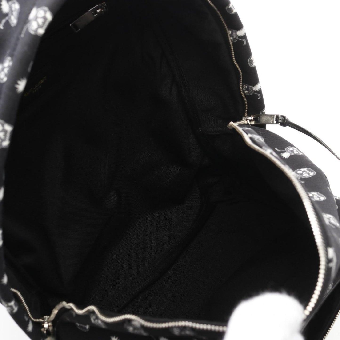 Saint Laurent -, Black, Canvas, backpack
