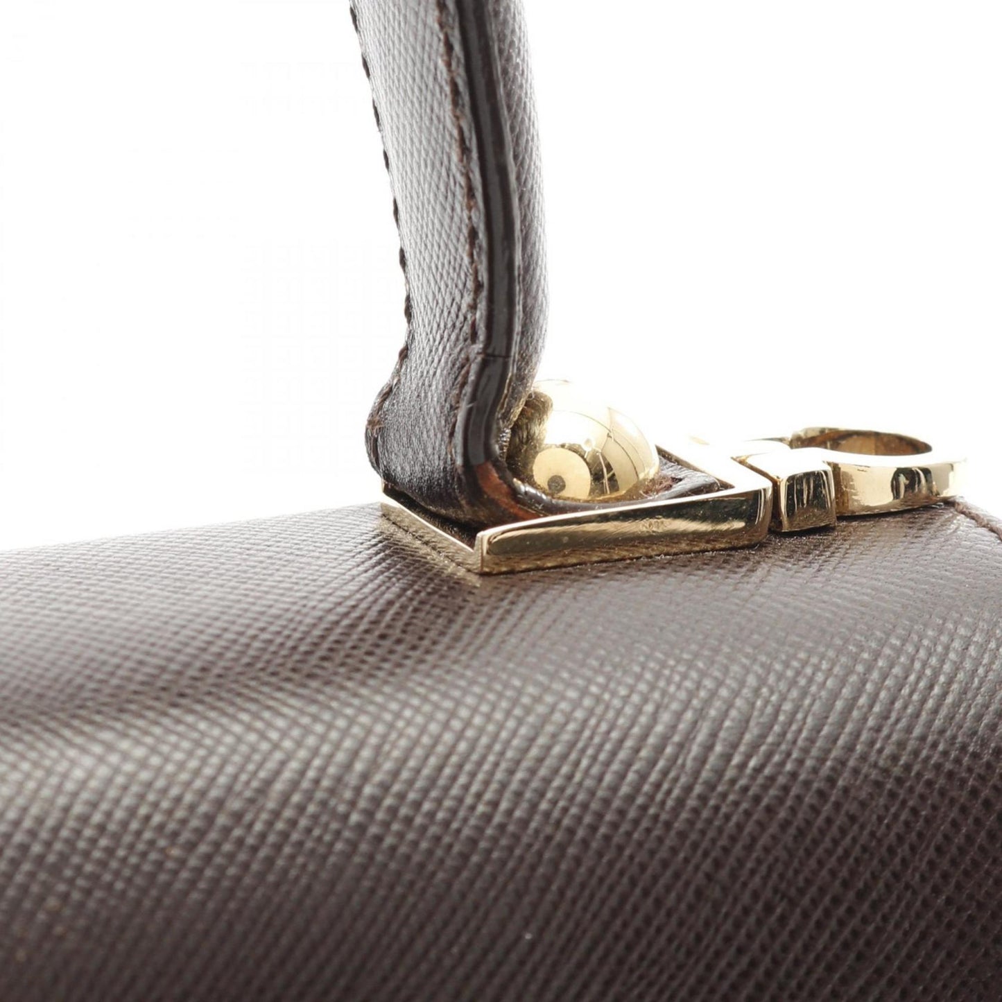 Salvatore Ferragamo Gancini, Brown, Leather, handbag