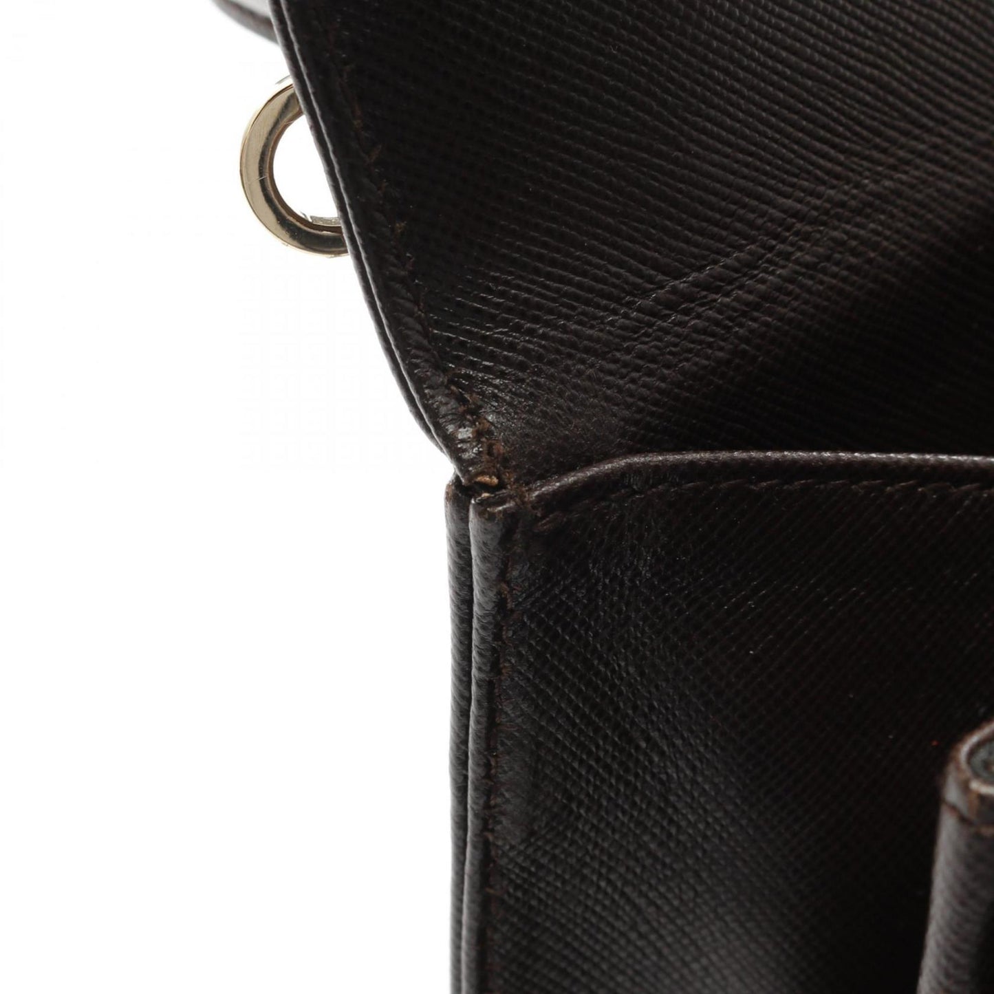 Salvatore Ferragamo Gancini, Brown, Leather, handbag