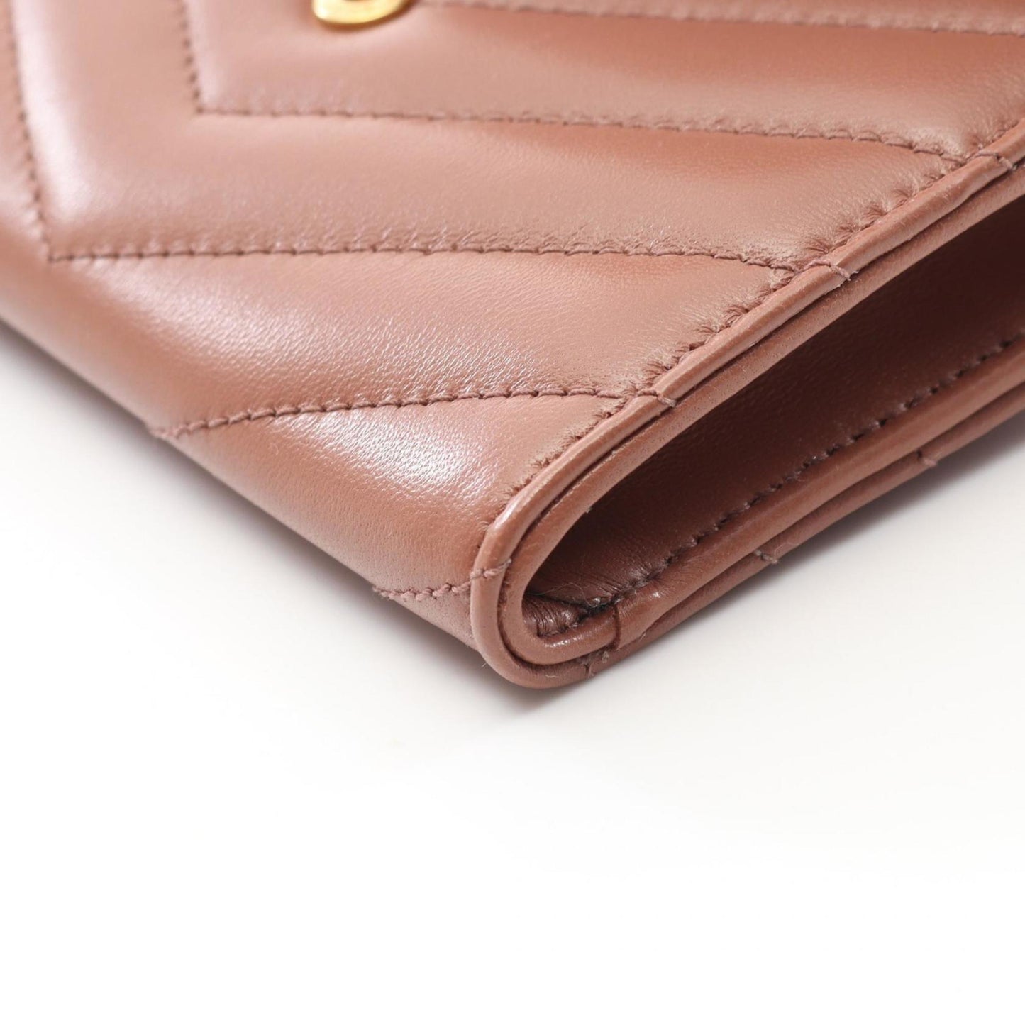 Saint Laurent Cassandra, Brown, Leather, wallet