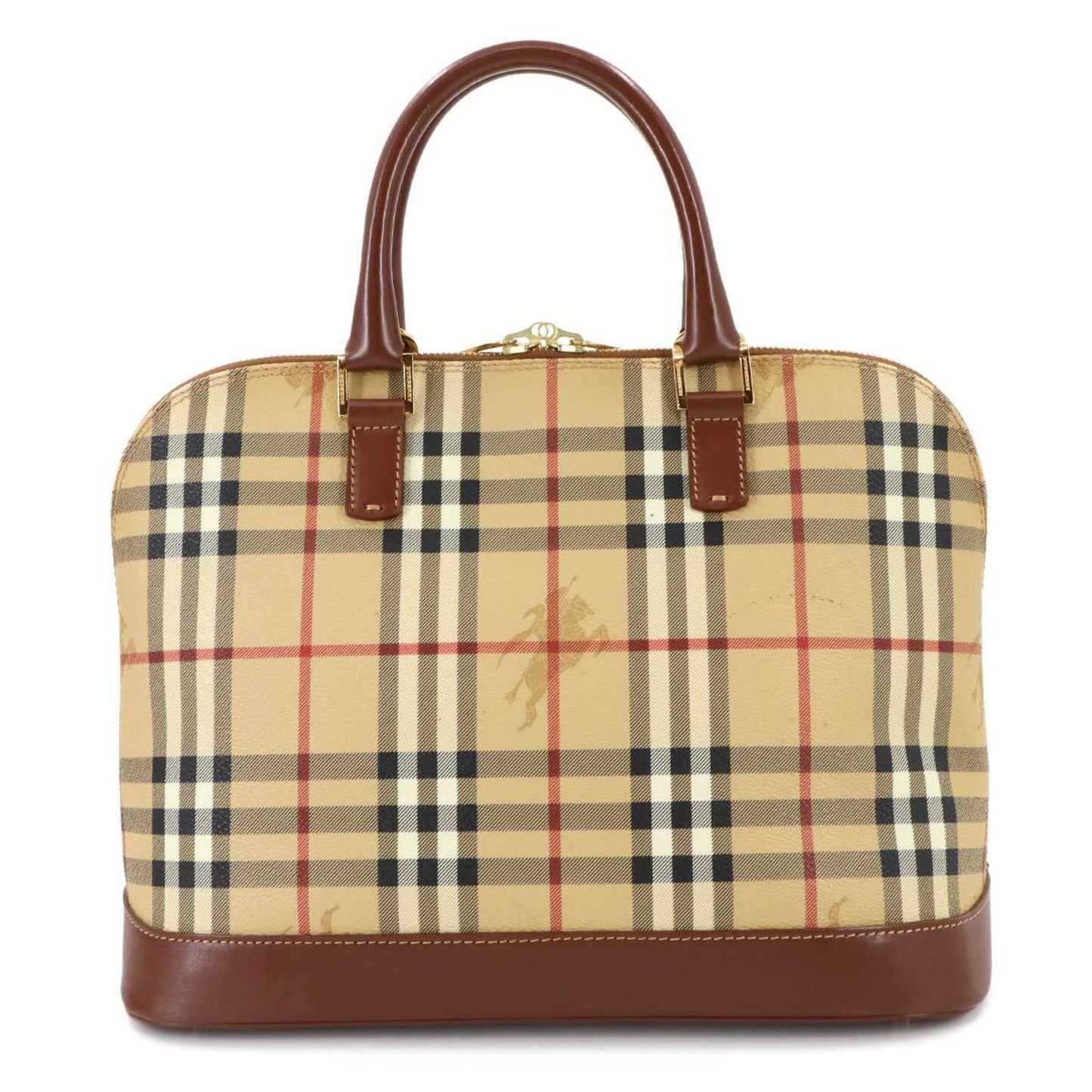 Burberry Haymarket, Beige, Canvas, handbag