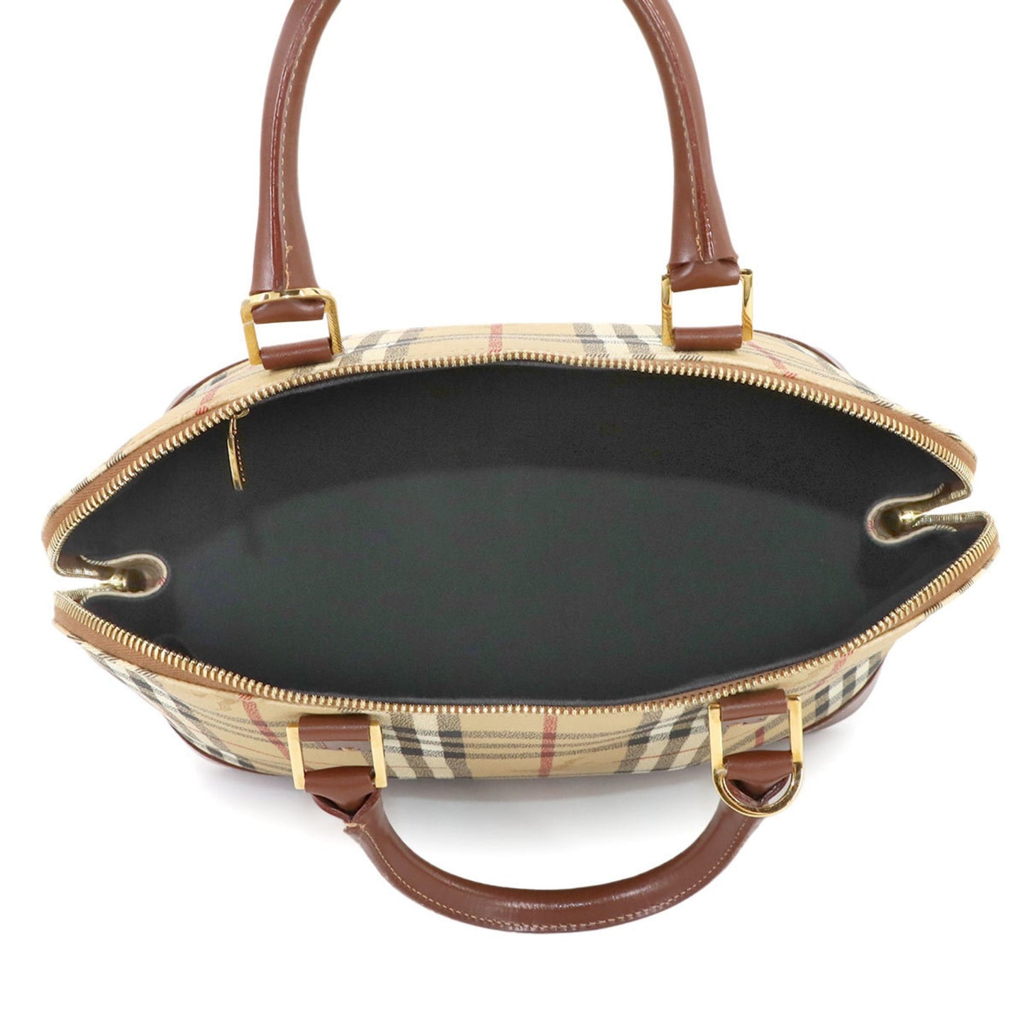Burberry Haymarket, Beige, Canvas, handbag