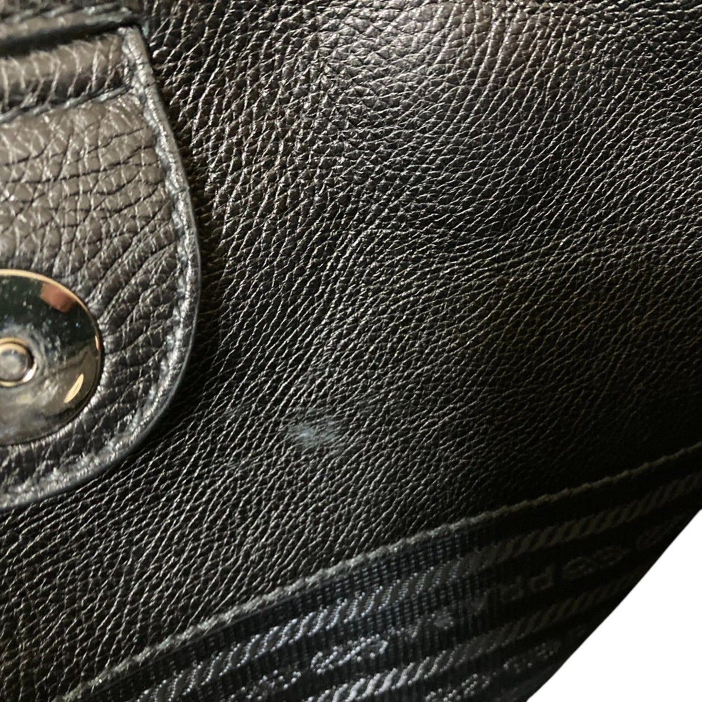 Prada Twin Pocket, Black, Leather, tote