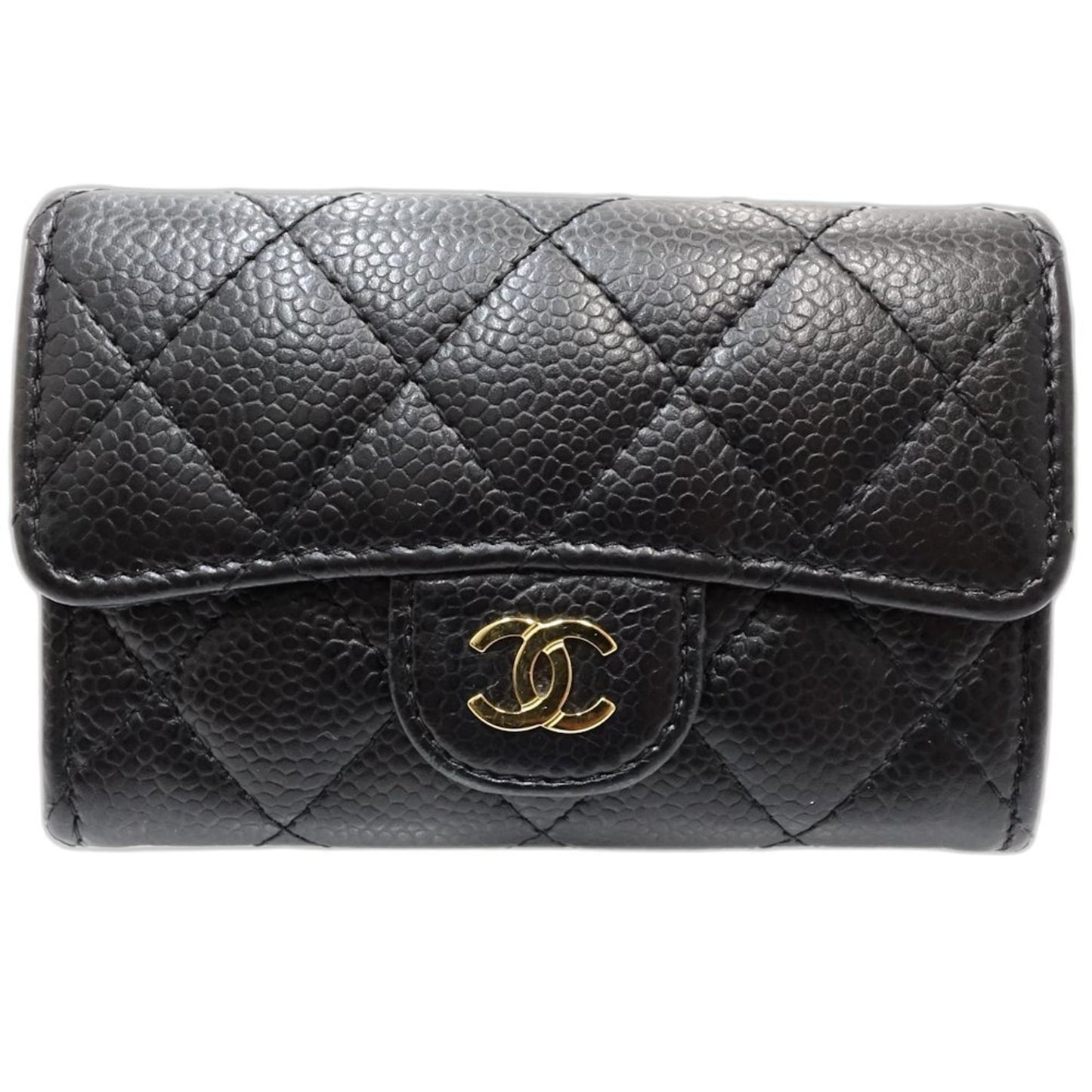 Chanel Porte monnaie, Black, Leather, wallet