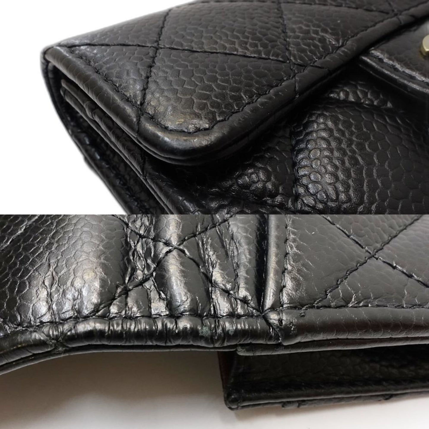 Chanel Porte monnaie, Black, Leather, wallet
