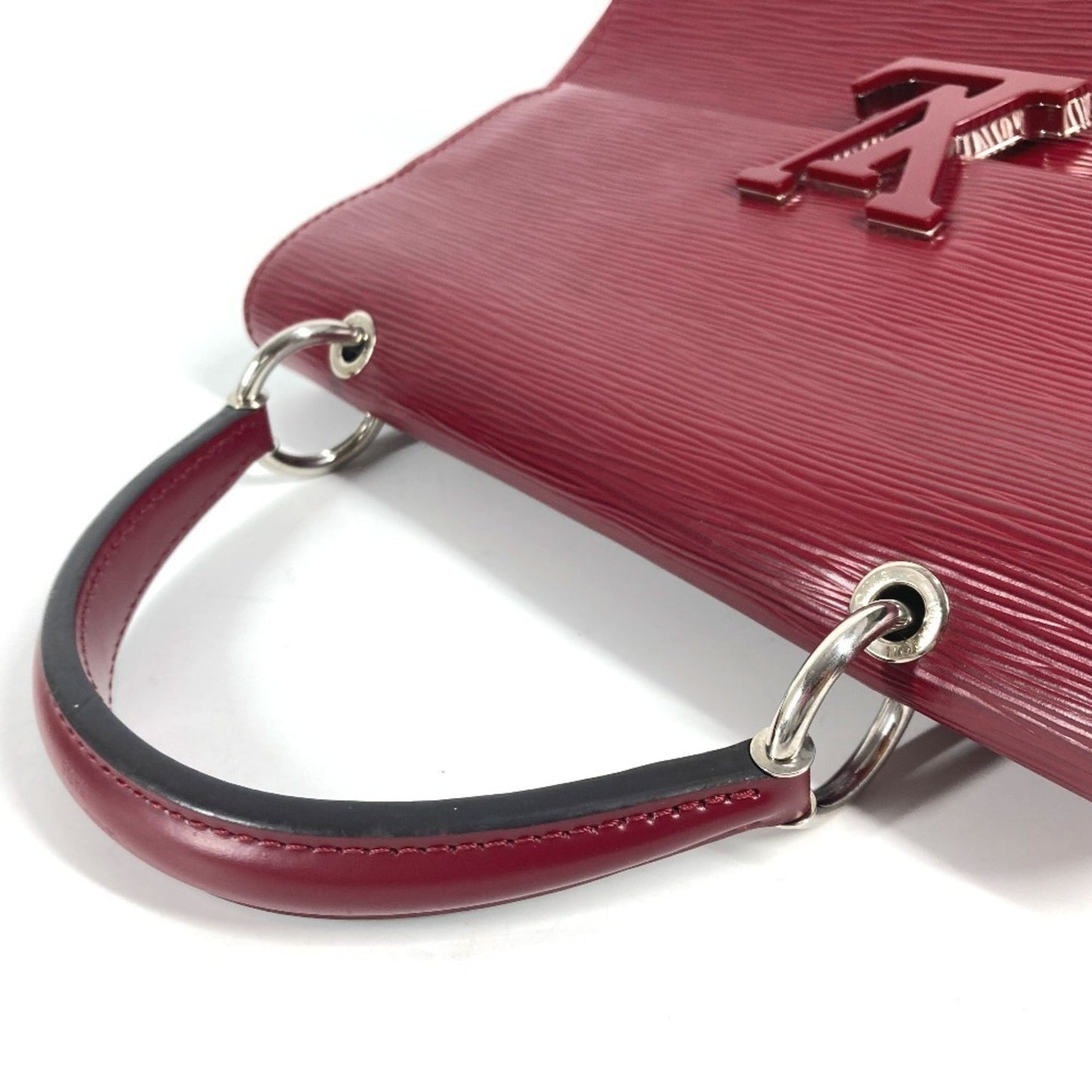 Louis Vuitton Grenelle, Burgundy, Leather, handbag