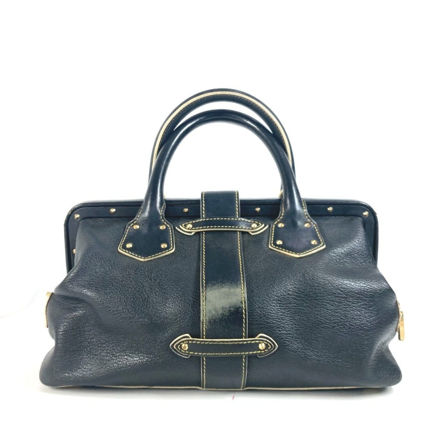 Louis Vuitton Suhali, Black, Leather, handbag