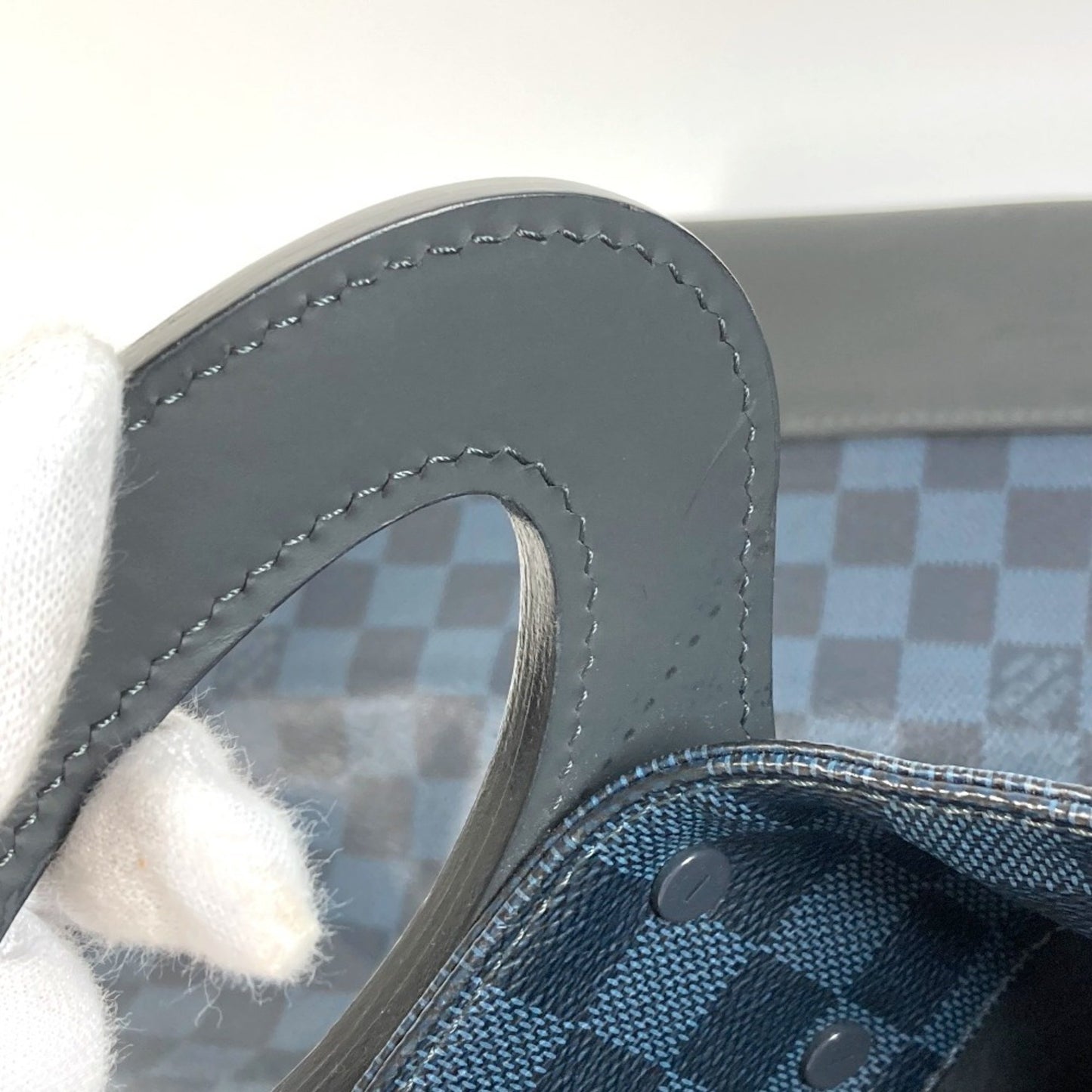 Louis Vuitton North South, Navy, Canvas, handbag