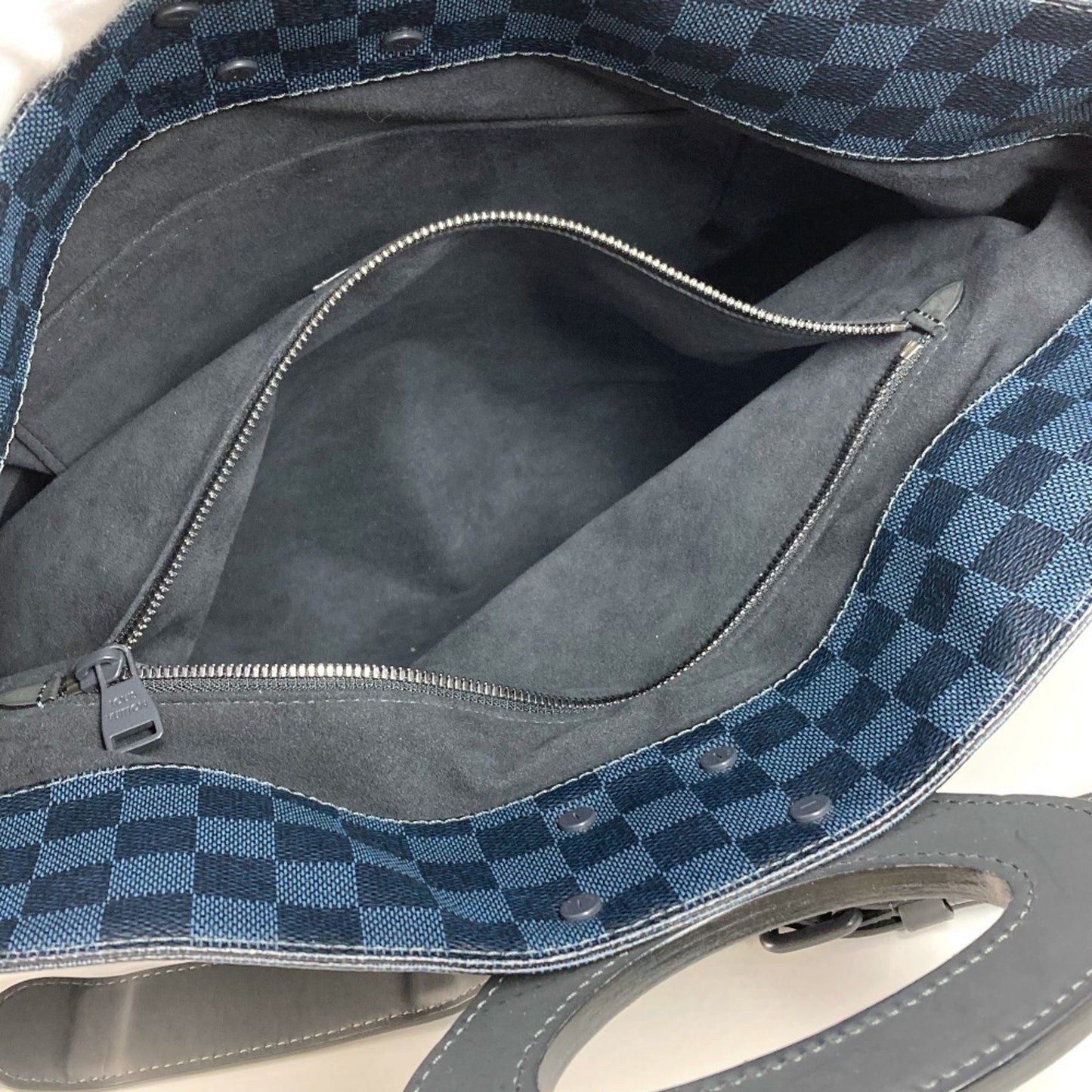 Louis Vuitton North South, Navy, Canvas, handbag