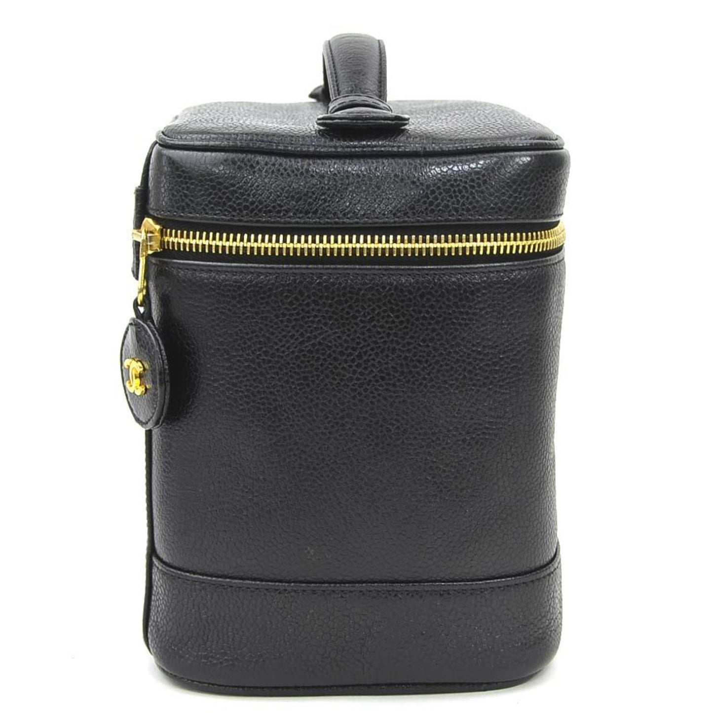 Chanel Vanity, Black, Leather, handbag