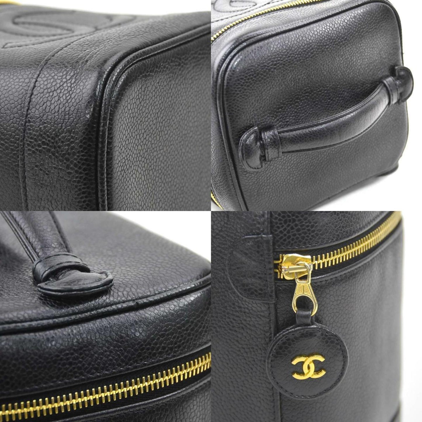 Chanel Vanity, Black, Leather, handbag
