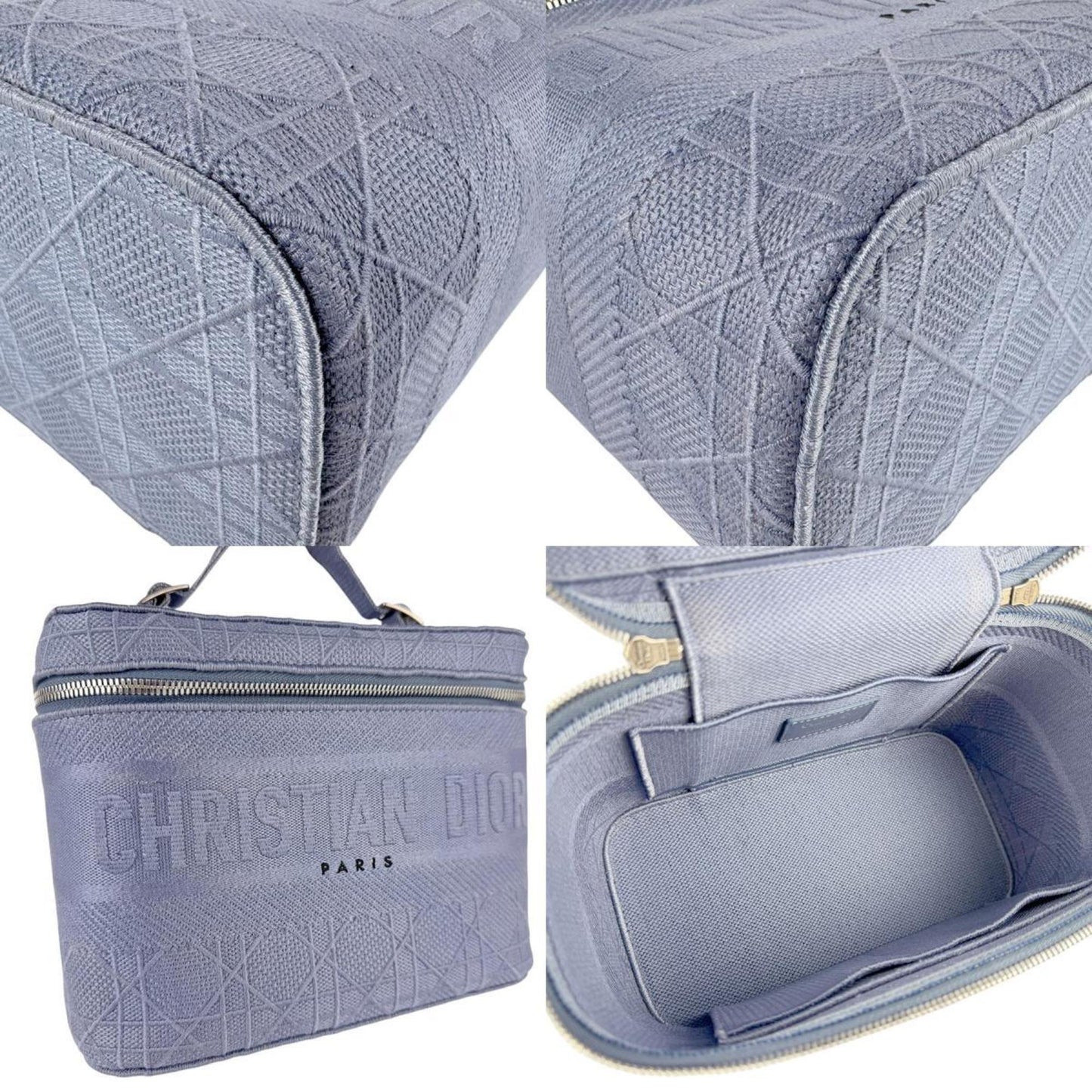 Dior Vanity, Blue, Canvas, handbag