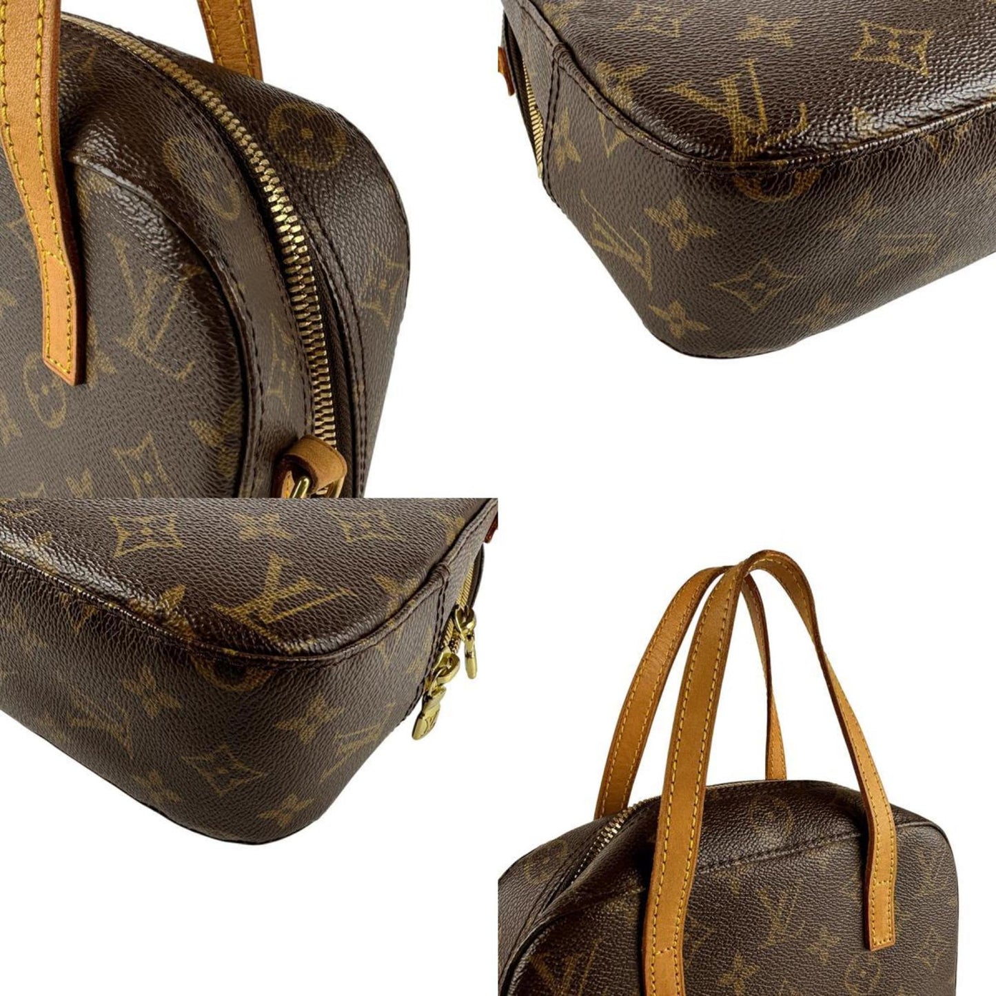 Louis Vuitton Spontini, Brown, Canvas, handbag