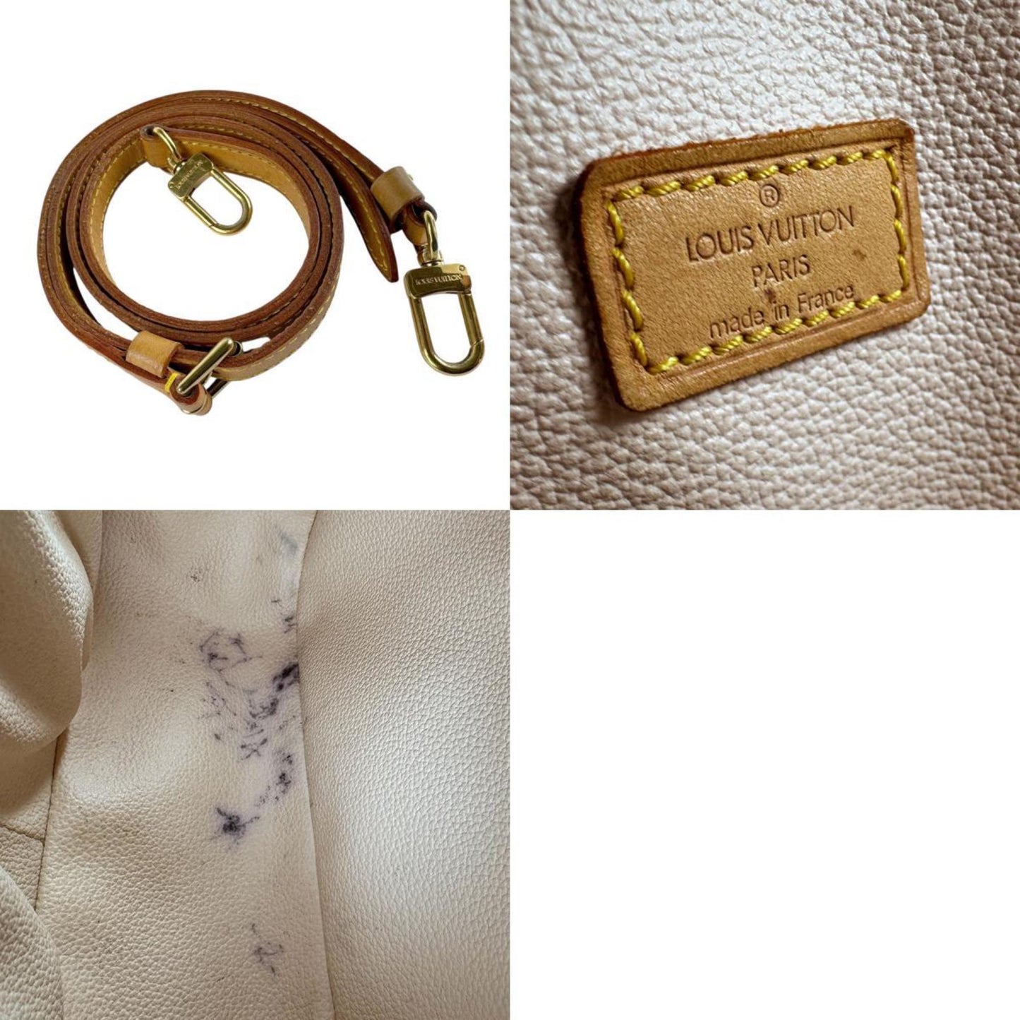 Louis Vuitton Spontini, Brown, Canvas, handbag