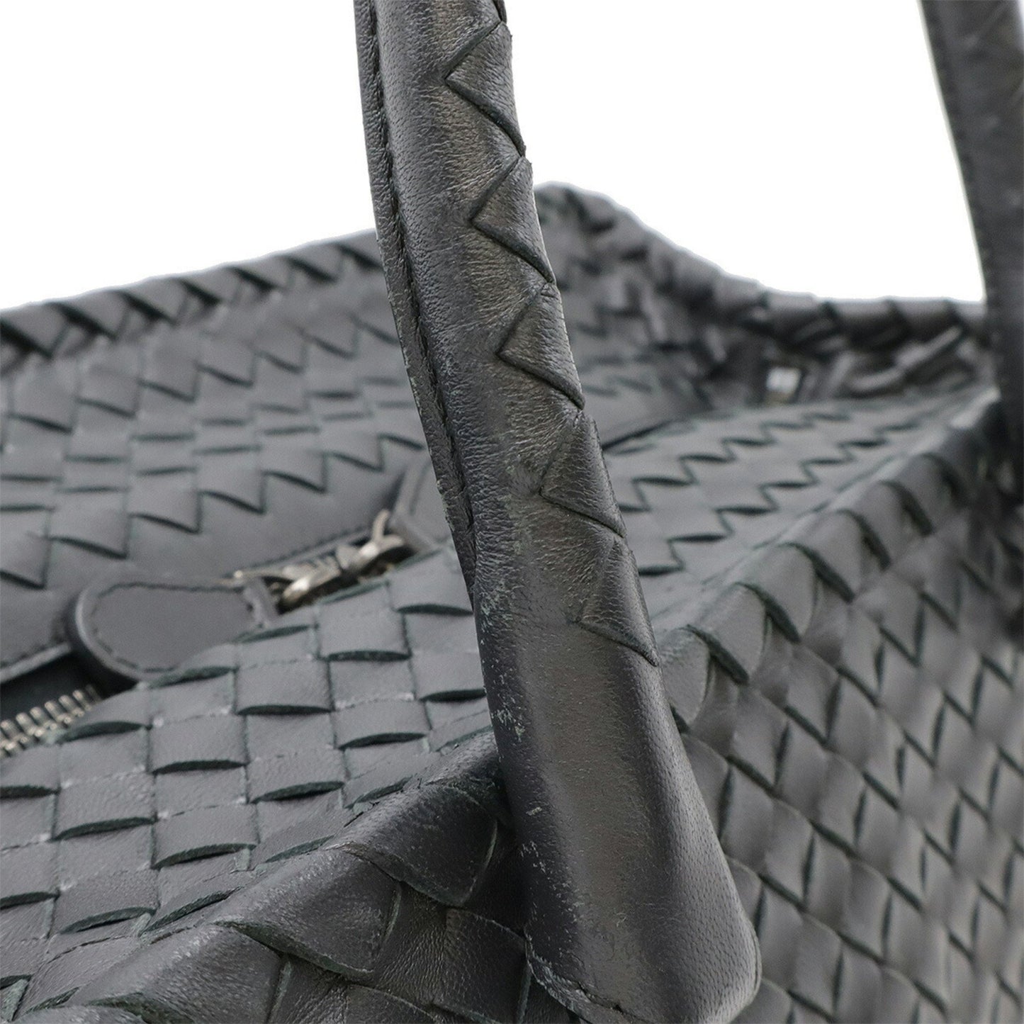 Bottega Veneta Intrecciato, Grey, Leather, tote