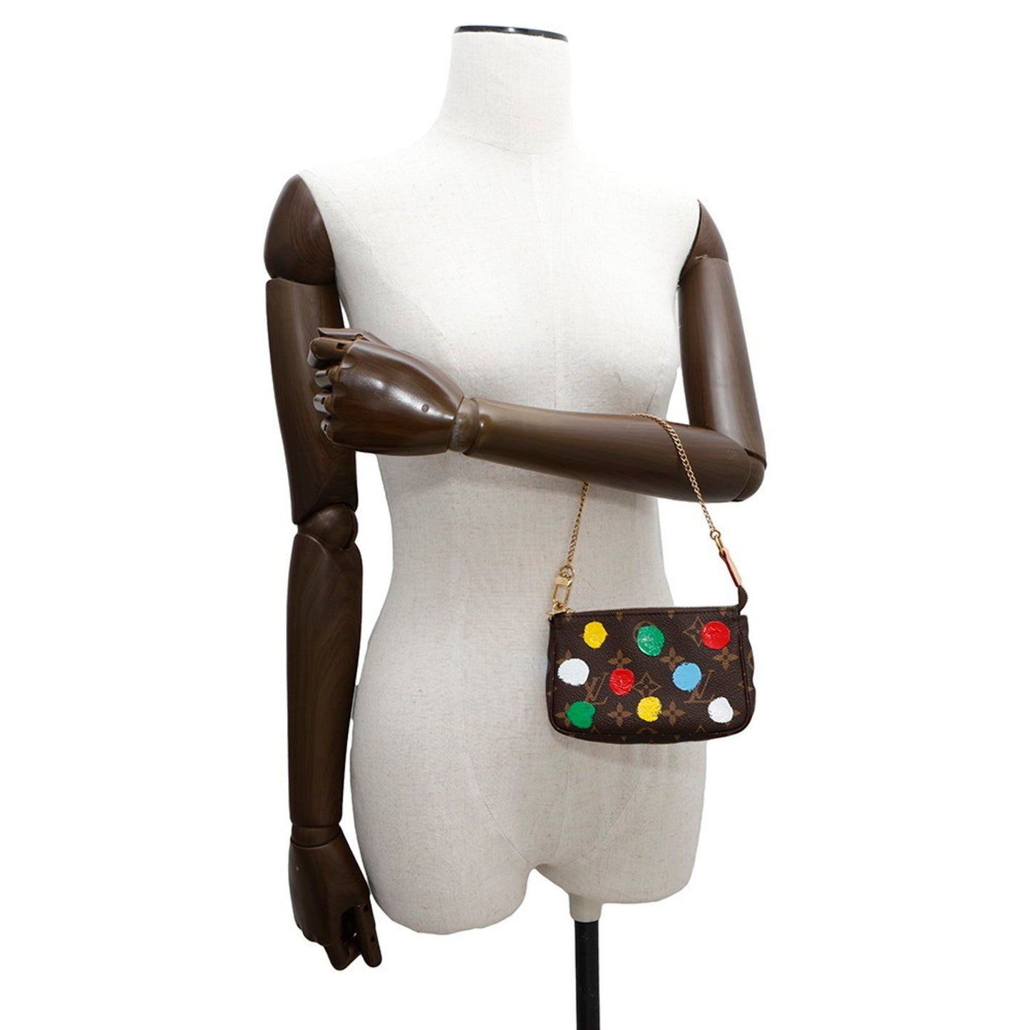 Louis Vuitton Mini Pochette Accessoires, Brown, Canvas, clutch