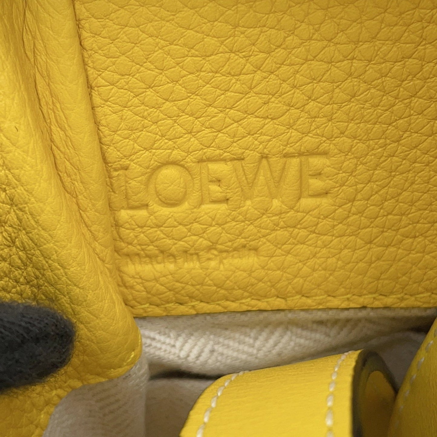 Loewe Hammock, Yellow, Leather, handbag