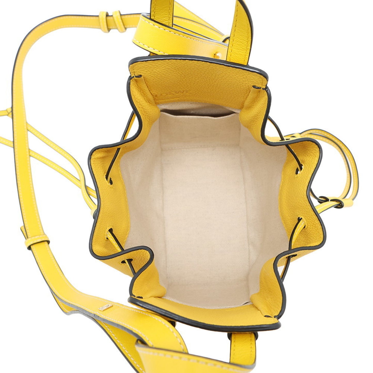 Loewe Hammock, Yellow, Leather, handbag
