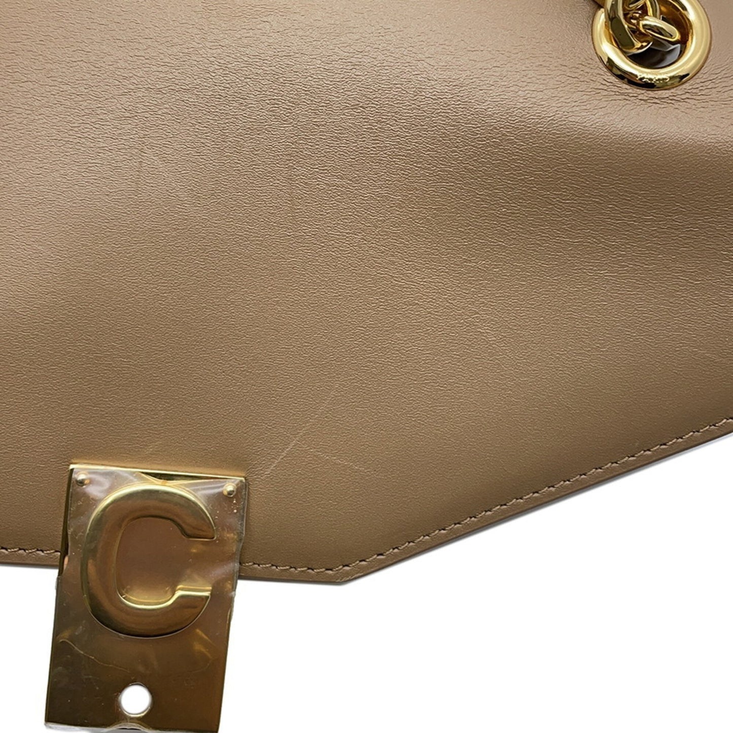 Céline C Bag, Beige, Leather, shoulder
