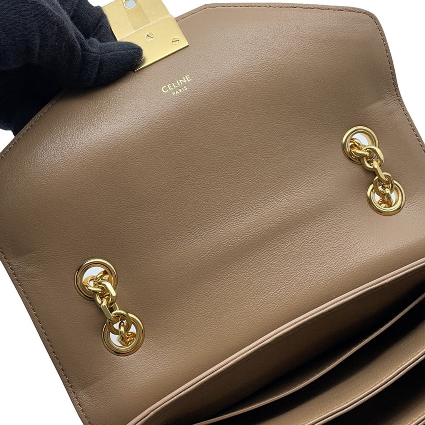 Céline C Bag, Beige, Leather, shoulder