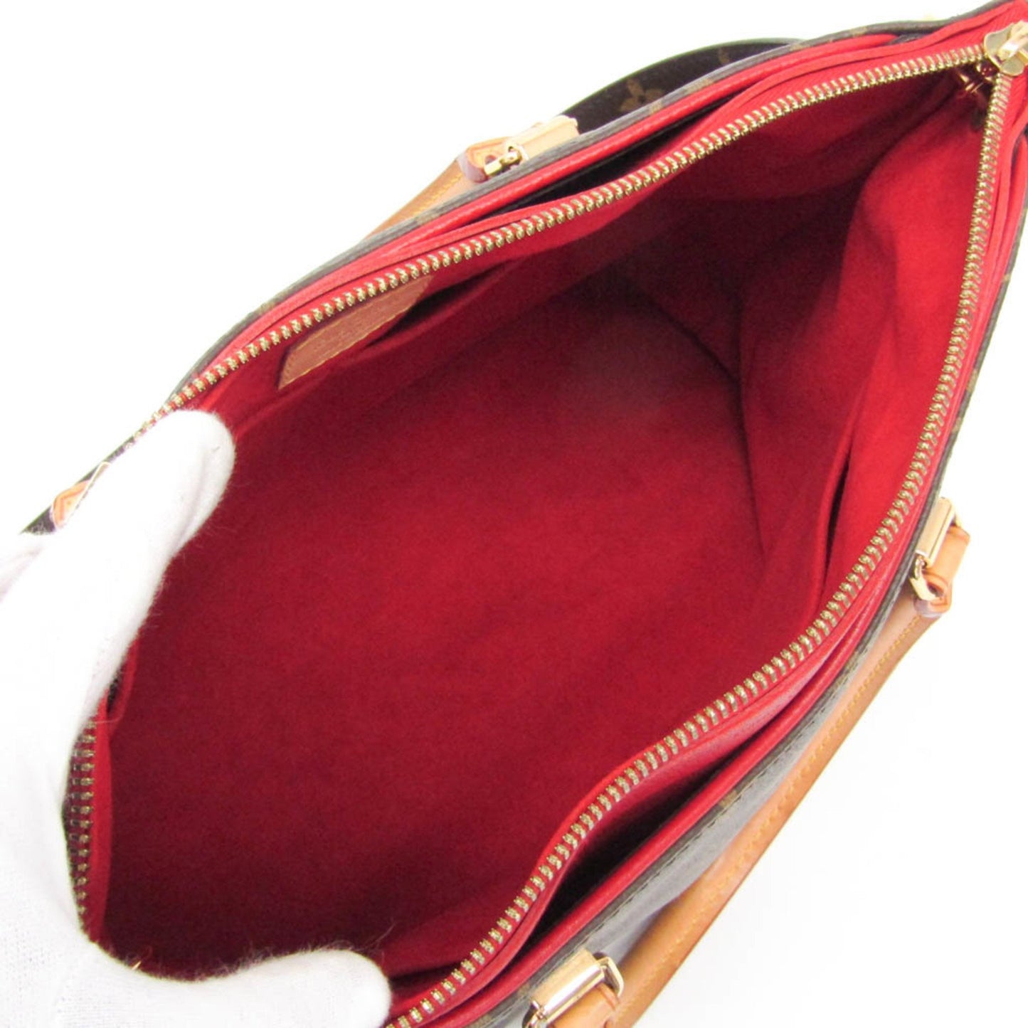 Louis Vuitton Pallas, Brown, Canvas, handbag