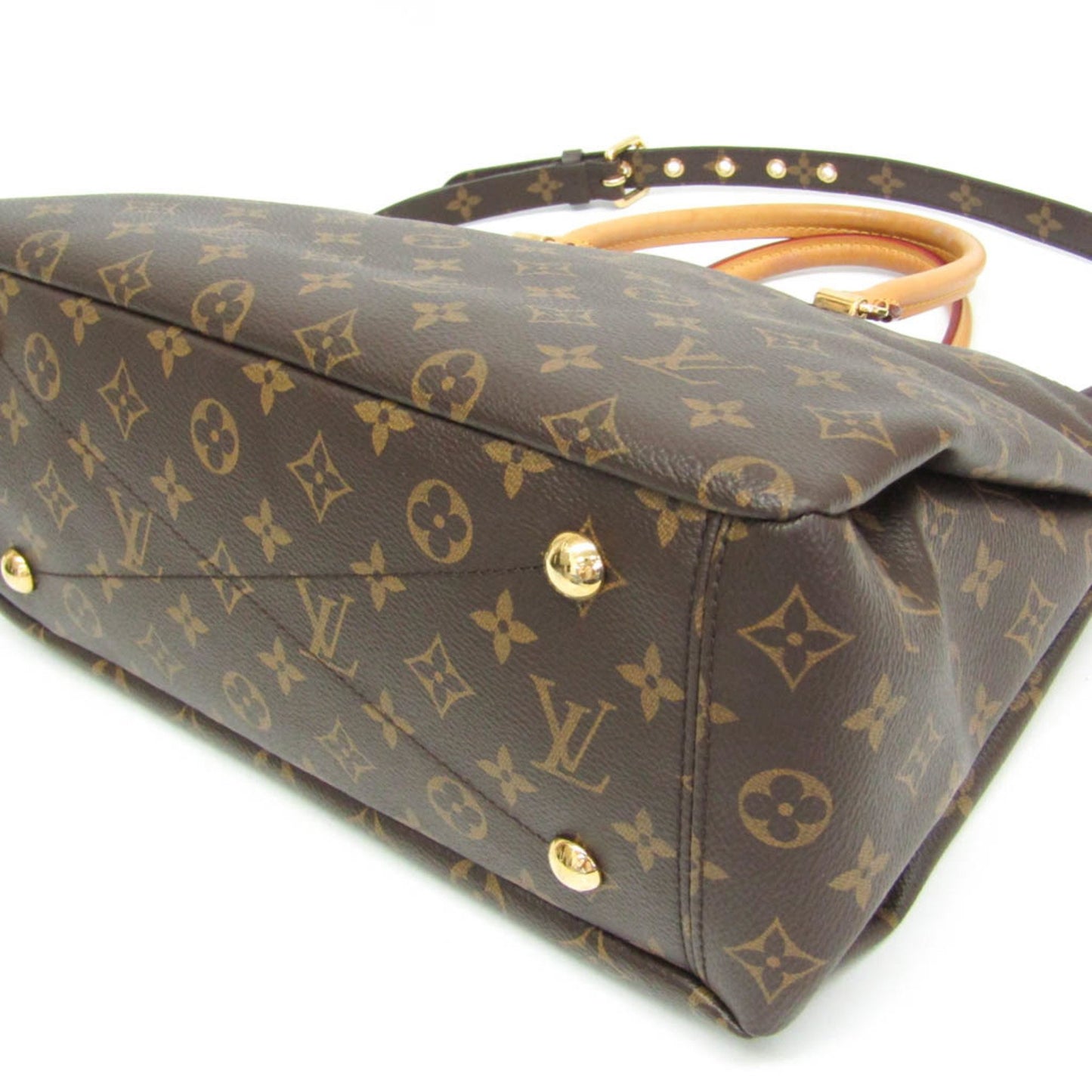 Louis Vuitton Pallas, Brown, Canvas, handbag