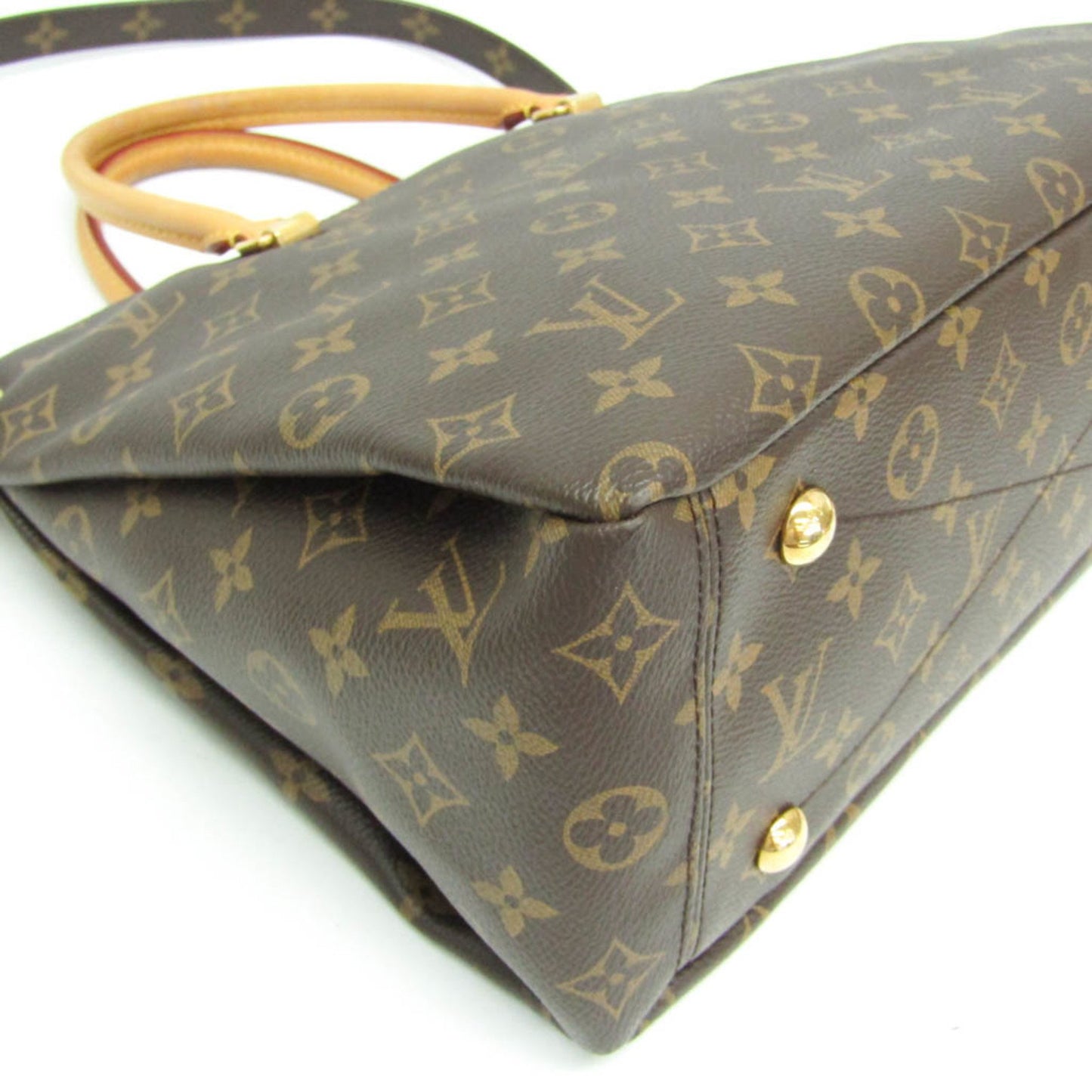 Louis Vuitton Pallas, Brown, Canvas, handbag