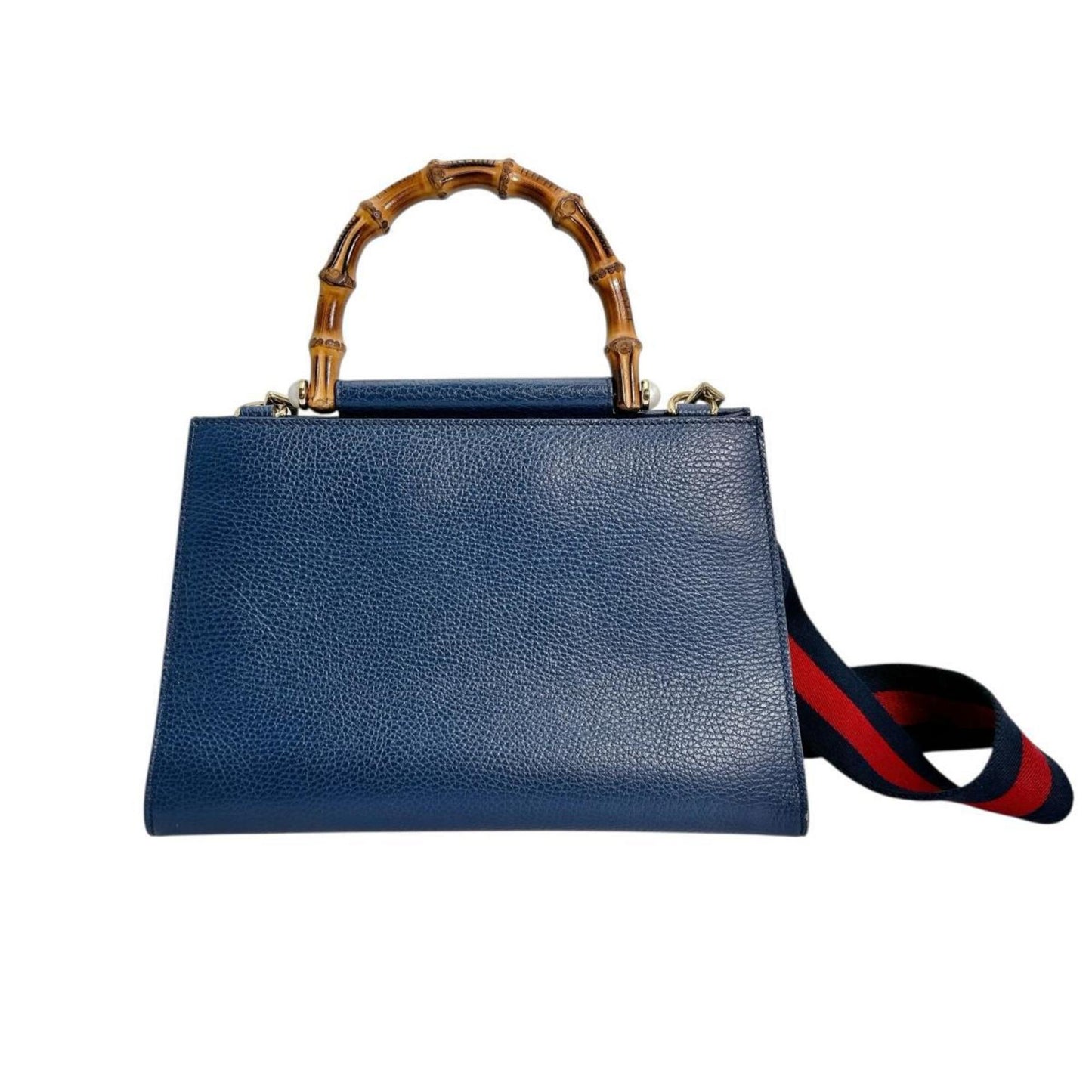 Gucci Nymphaea, Blue, Leather, handbag