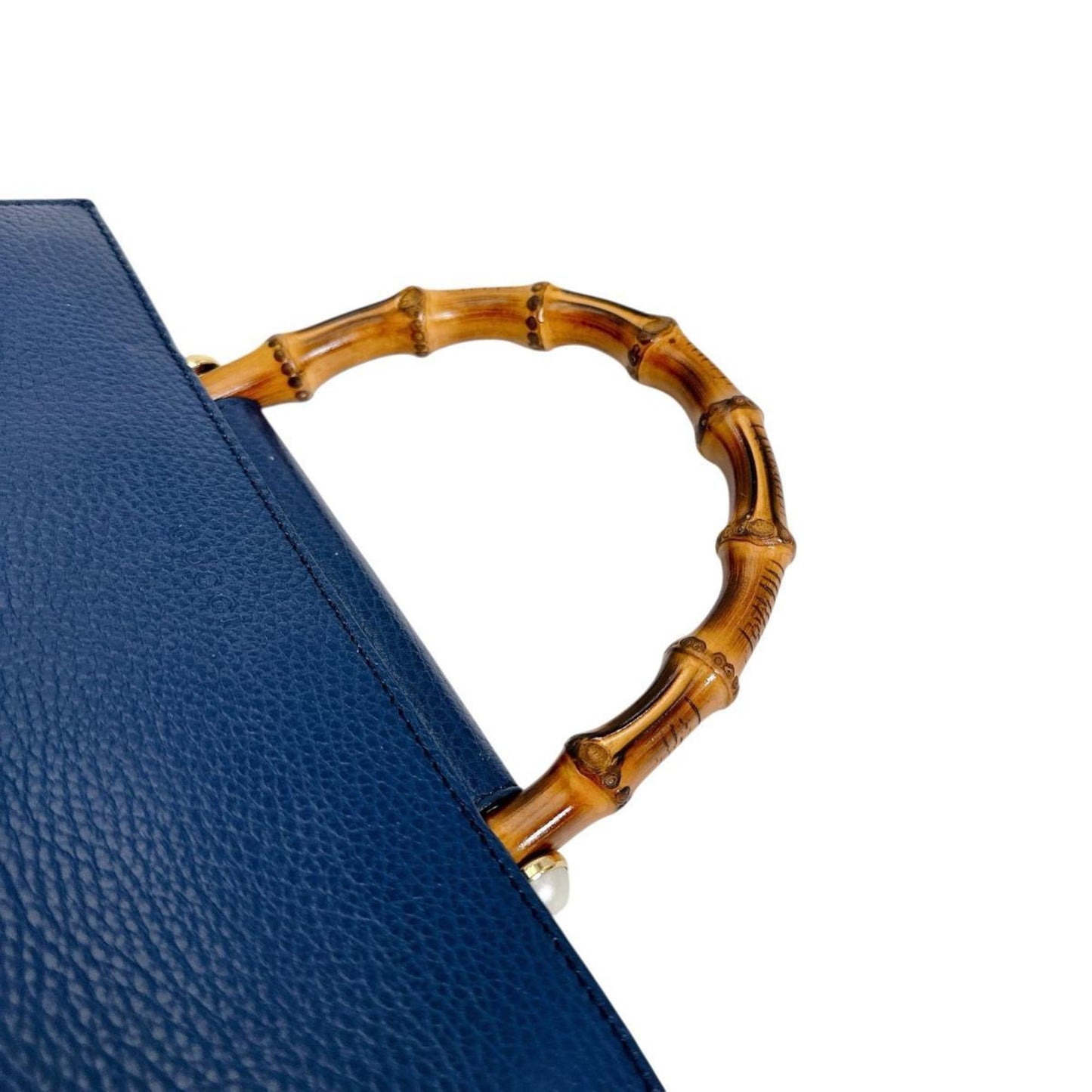 Gucci Nymphaea, Blue, Leather, handbag