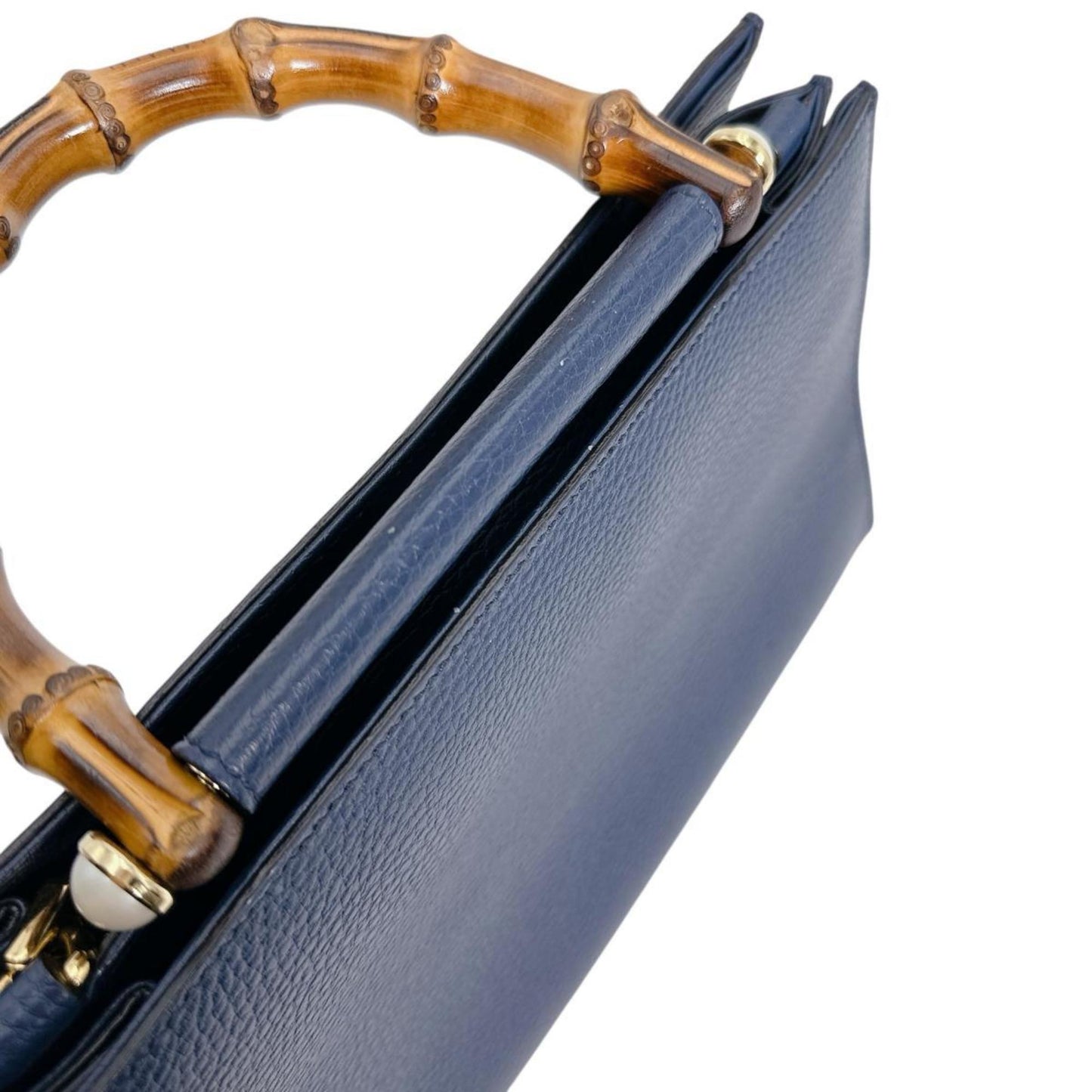 Gucci Nymphaea, Blue, Leather, handbag