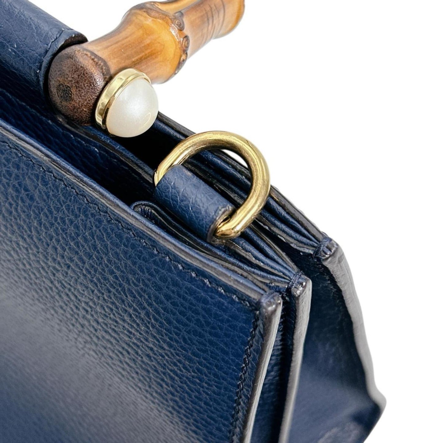 Gucci Nymphaea, Blue, Leather, handbag