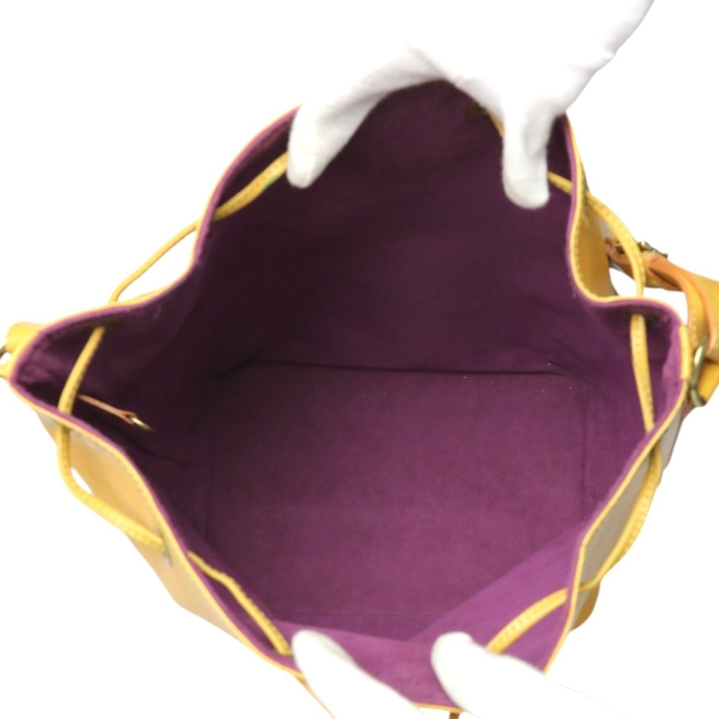 Louis Vuitton Noé, Yellow, Leather, shoulder