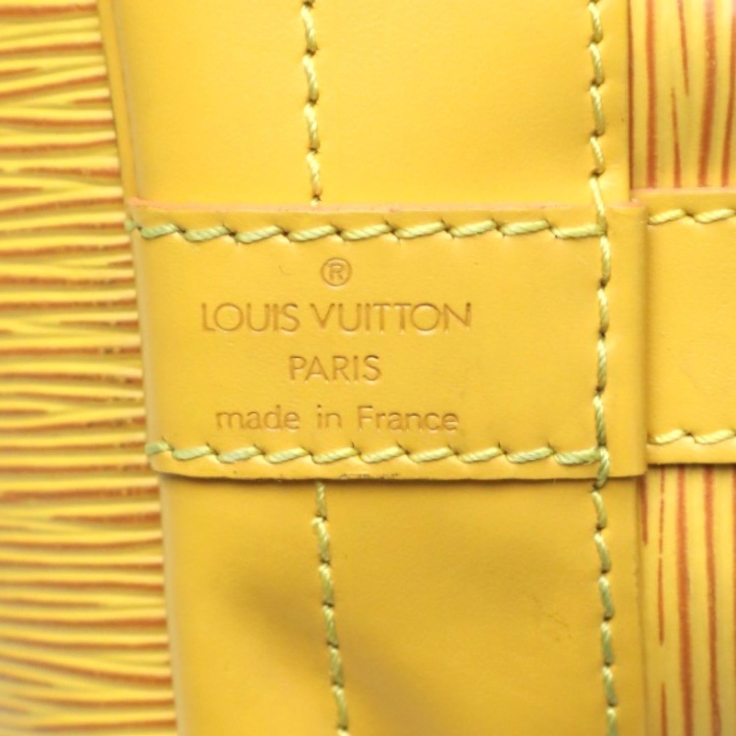 Louis Vuitton Noé, Yellow, Leather, shoulder