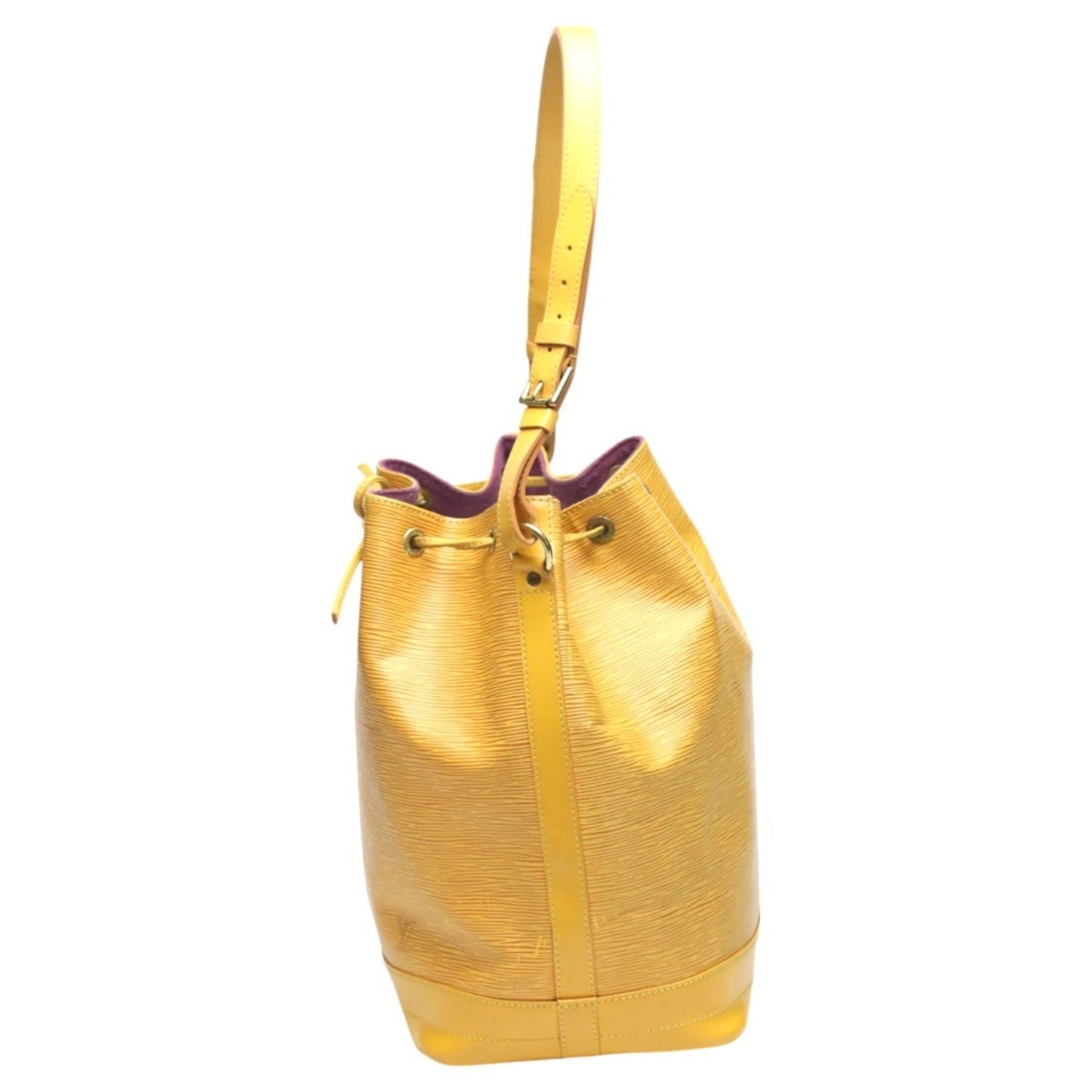Louis Vuitton Noé, Yellow, Leather, shoulder