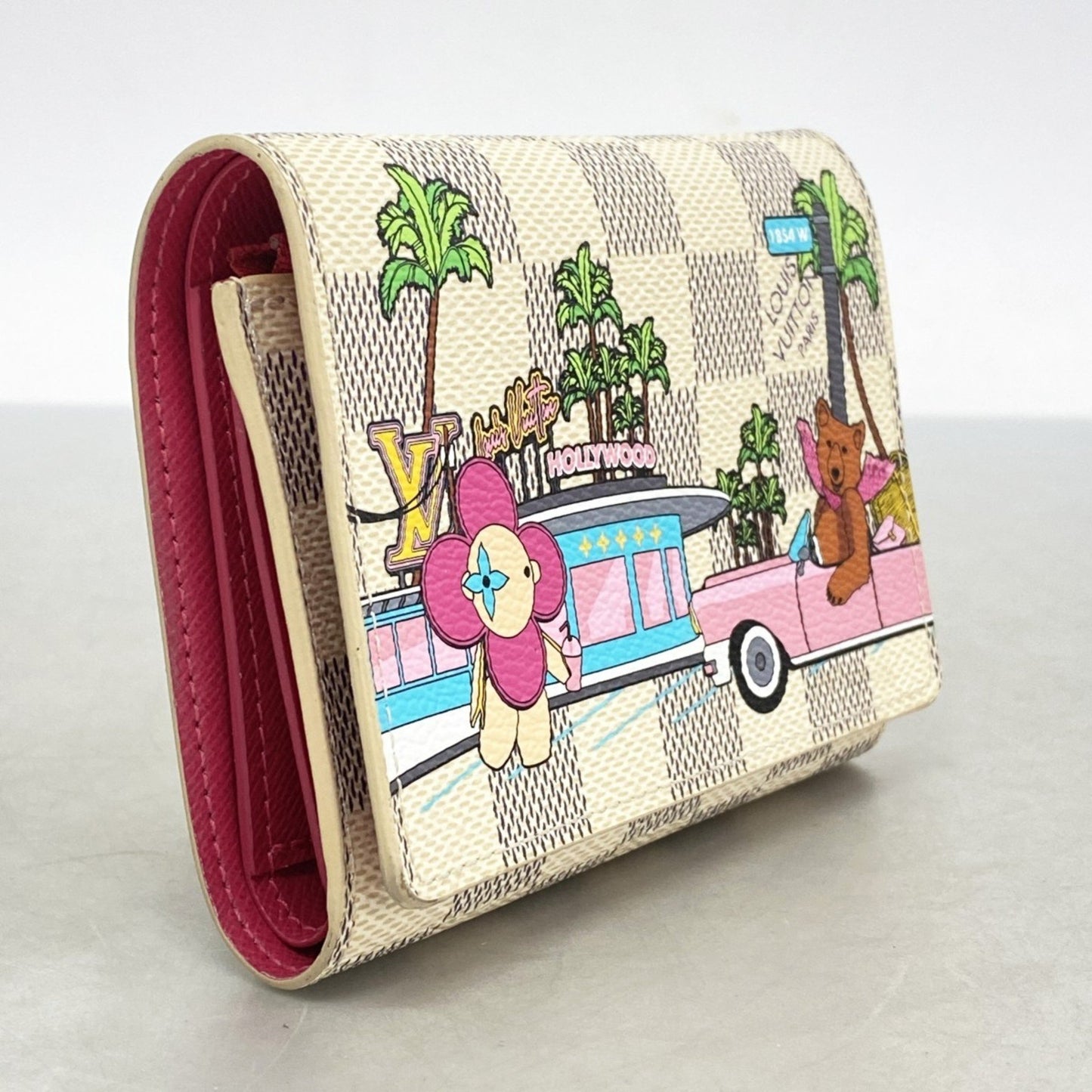 Louis Vuitton Victorine, White, Canvas, wallet