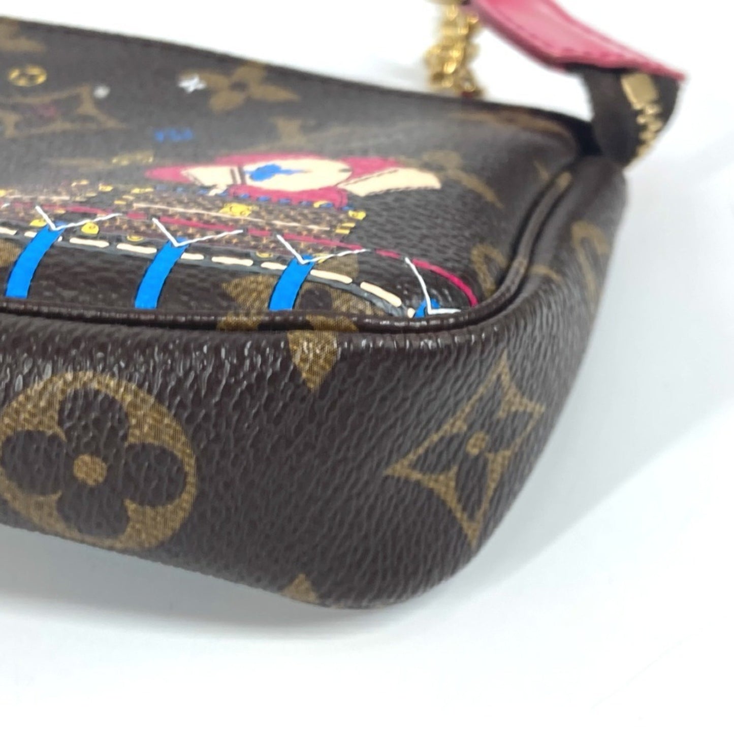 Louis Vuitton Mini Pochette Accessoires, Brown, Canvas, clutch