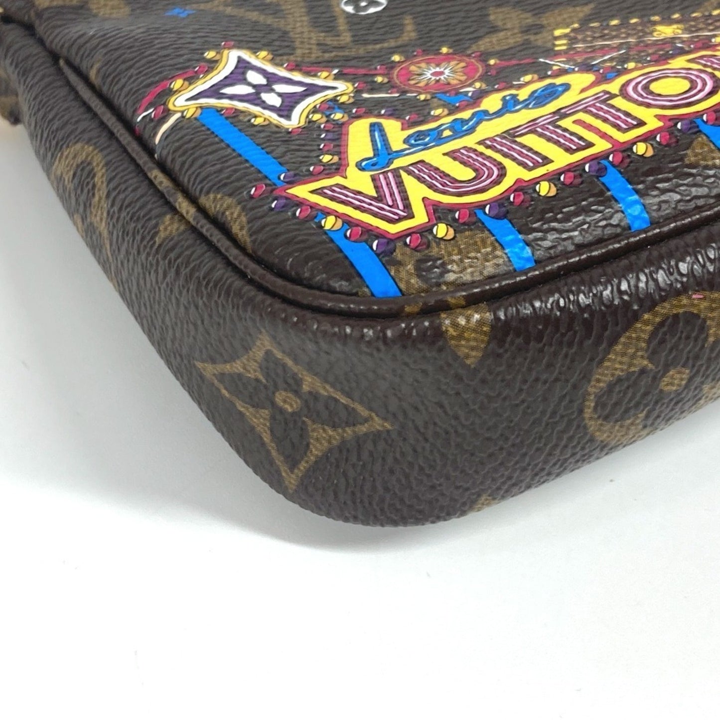 Louis Vuitton Mini Pochette Accessoires, Brown, Canvas, clutch