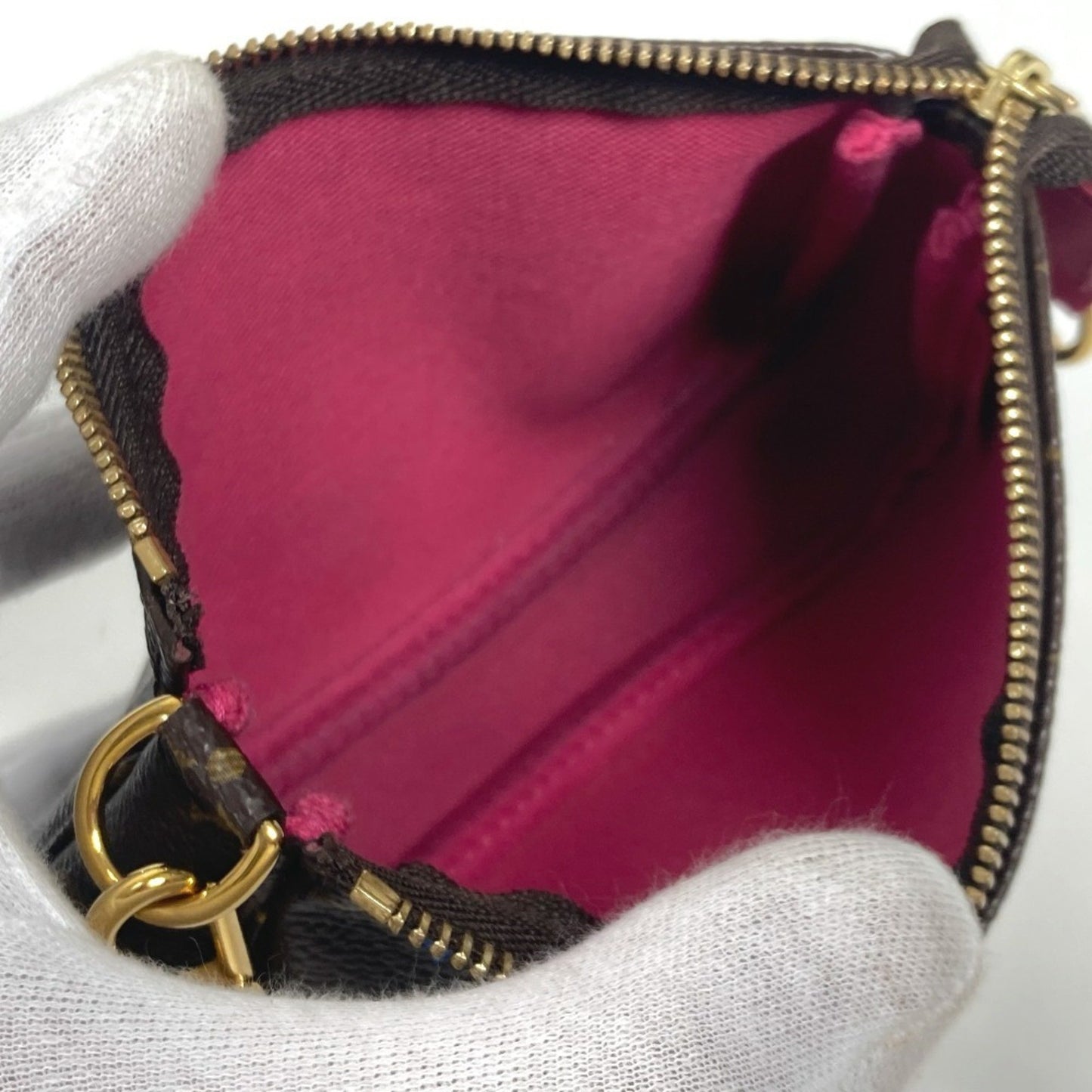 Louis Vuitton Mini Pochette Accessoires, Brown, Canvas, clutch