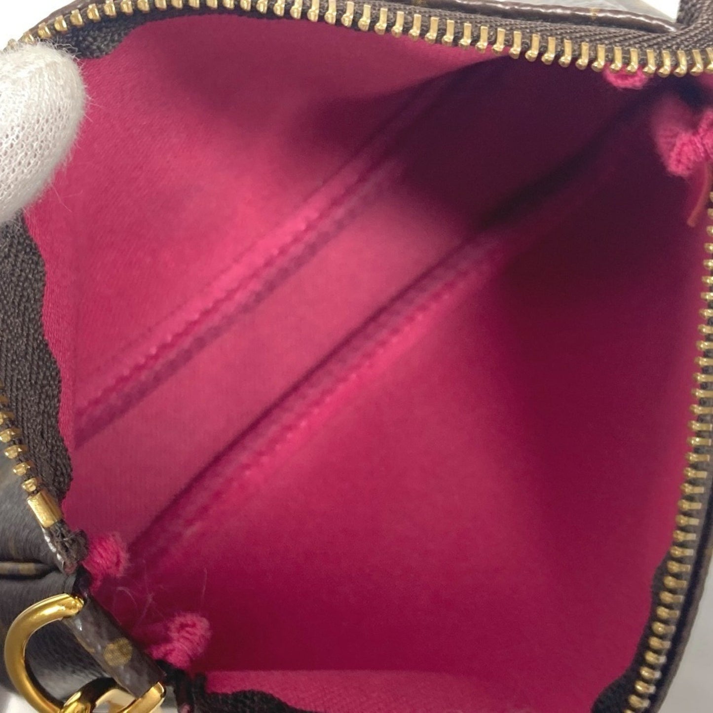 Louis Vuitton Mini Pochette Accessoires, Brown, Canvas, clutch