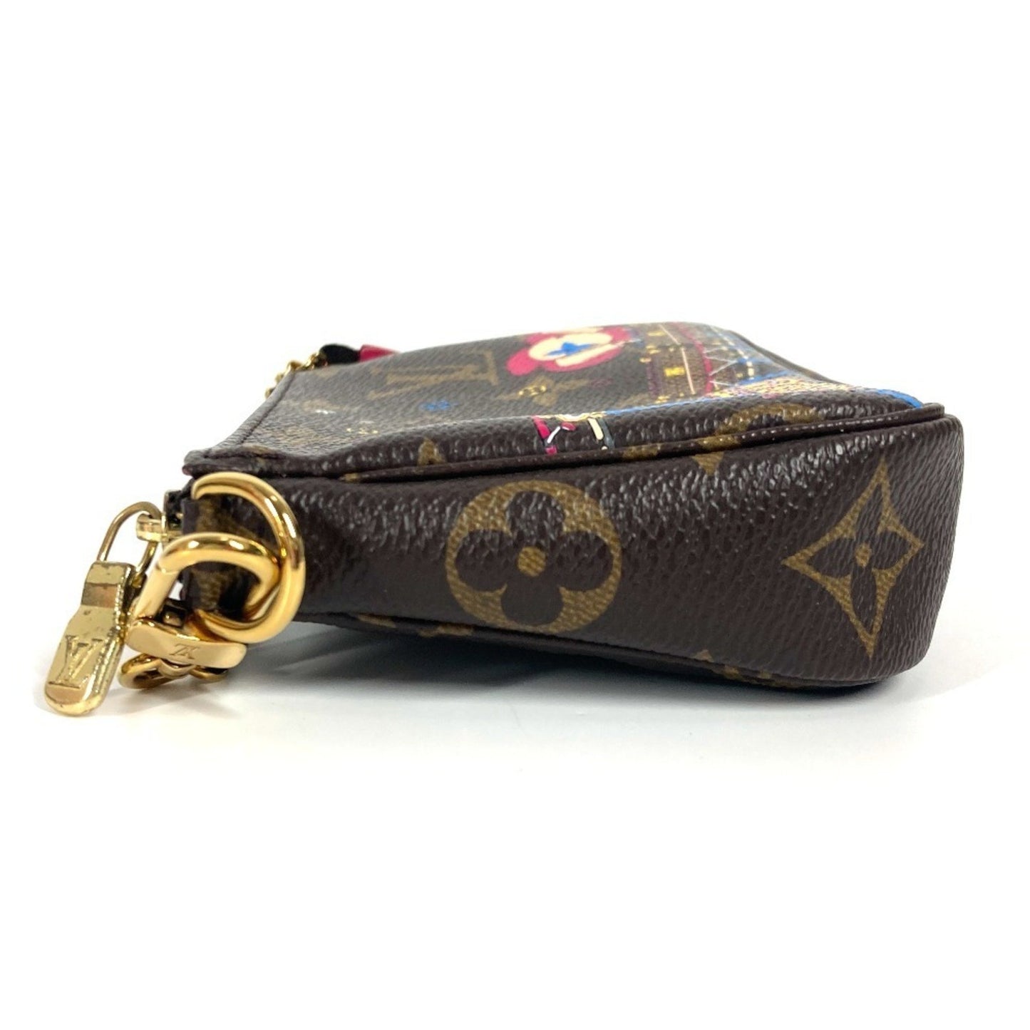 Louis Vuitton Mini Pochette Accessoires, Brown, Canvas, clutch