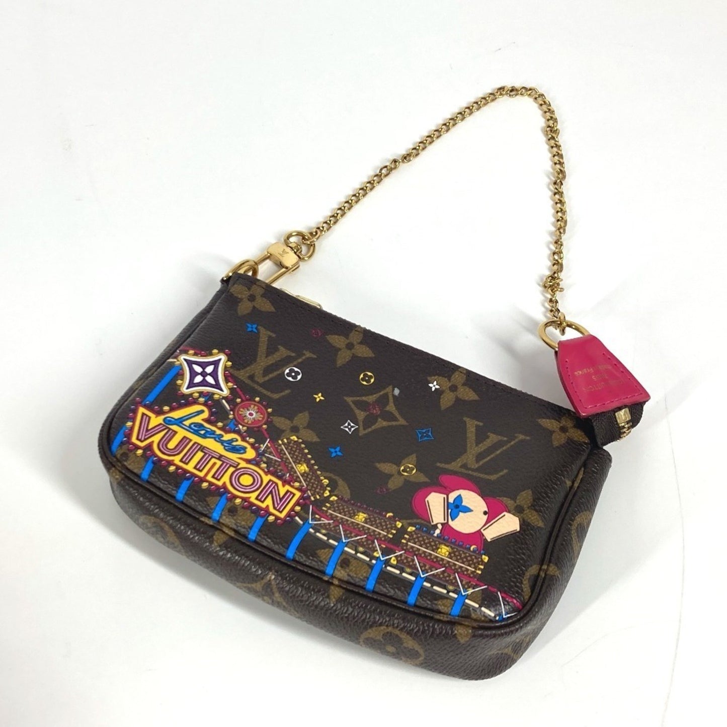 Louis Vuitton Mini Pochette Accessoires, Brown, Canvas, clutch