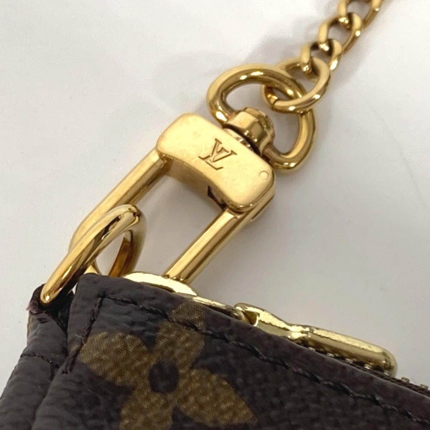 Louis Vuitton Mini Pochette Accessoires, Brown, Canvas, clutch