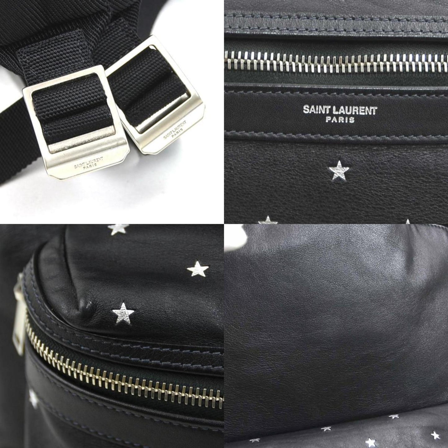 Saint Laurent City Backpack, Black, Leather, backpack