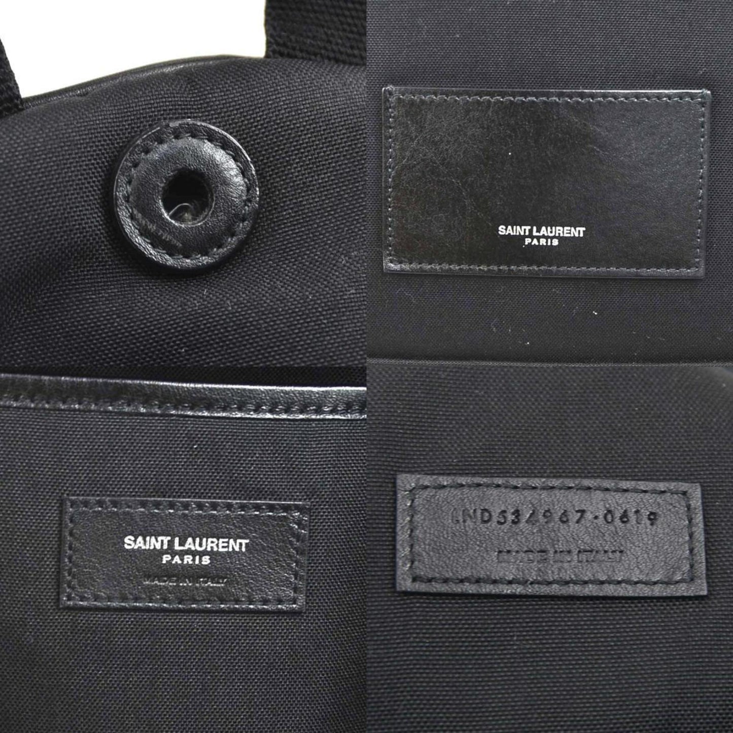 Saint Laurent City Backpack, Black, Leather, backpack
