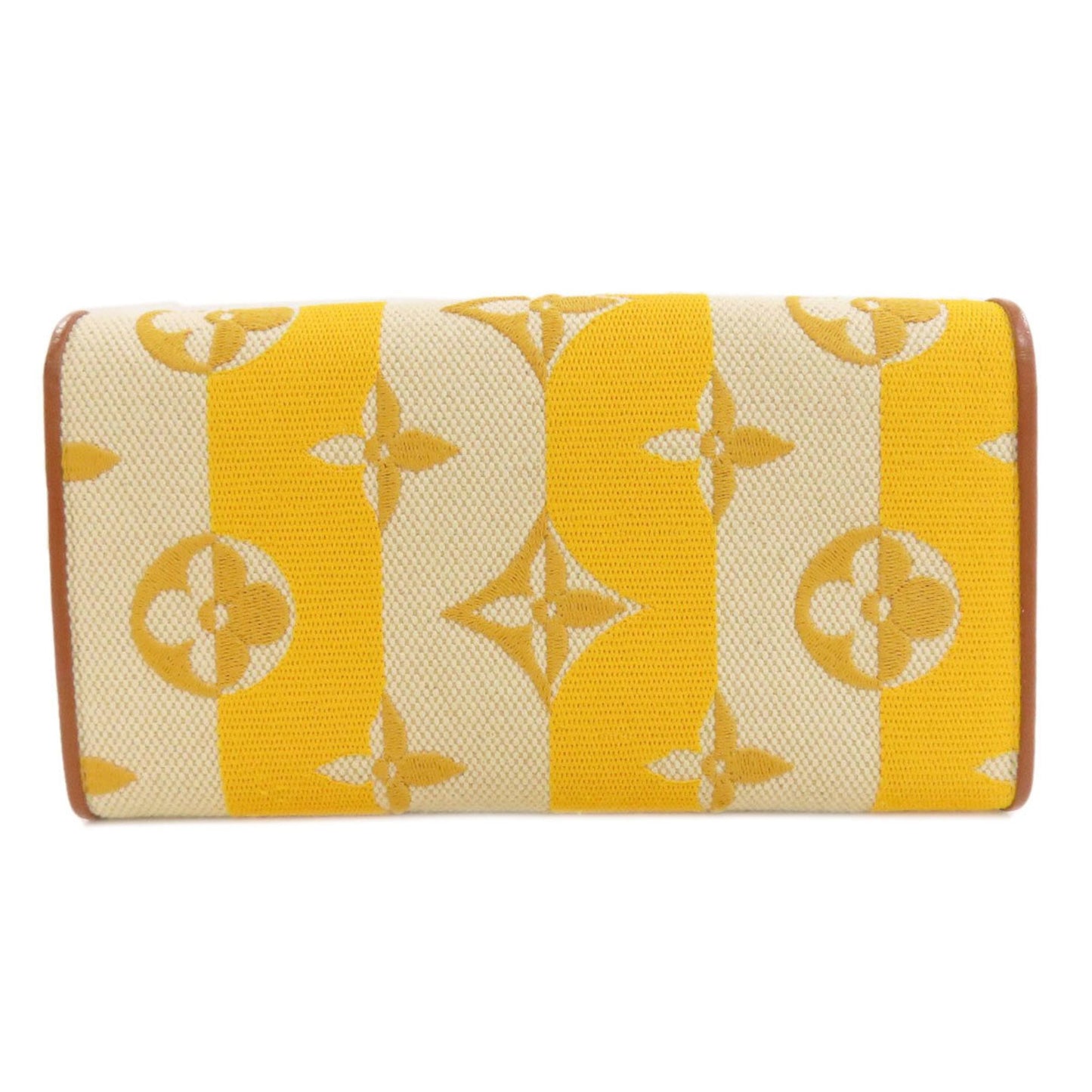 Louis Vuitton Capucines, Yellow, Canvas, wallet