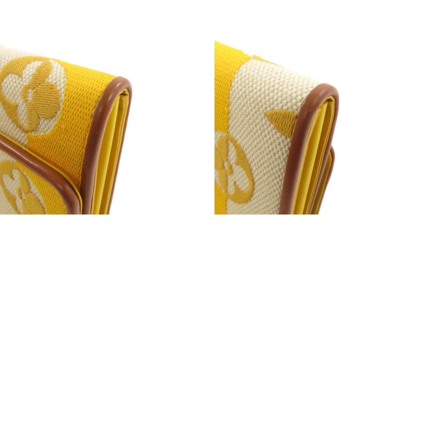 Louis Vuitton Capucines, Yellow, Canvas, wallet