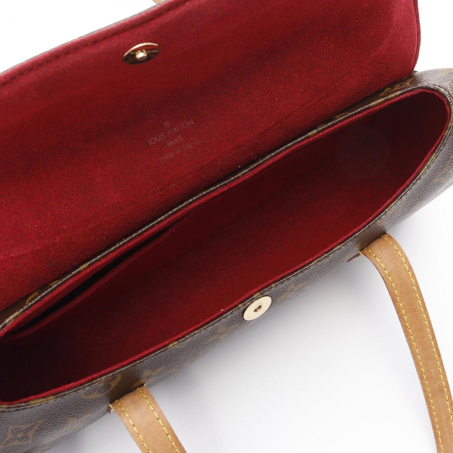 Louis Vuitton Sonatine, Brown, Canvas, handbag