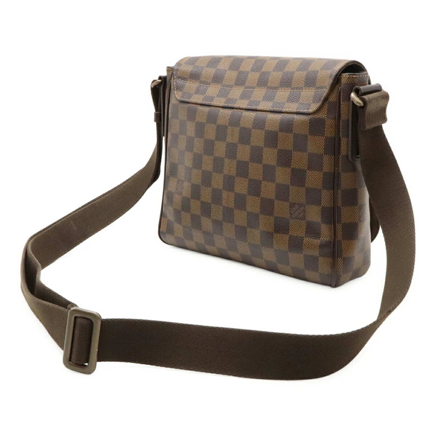 Louis Vuitton District, Brown, Canvas, shoulder