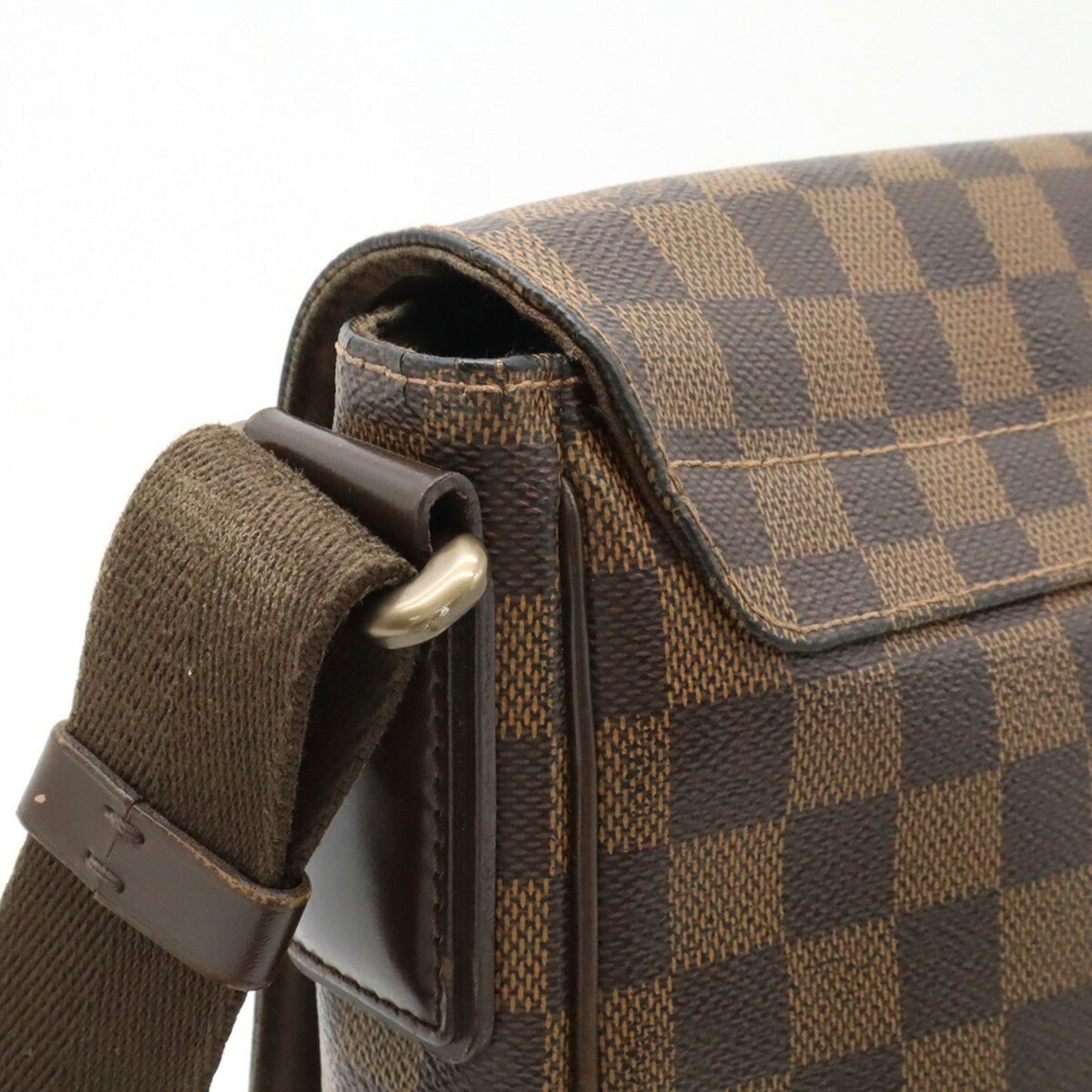 Louis Vuitton District, Brown, Canvas, shoulder