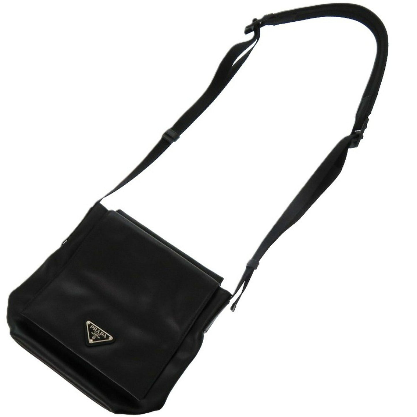 Prada, Black, Leather, shoulder